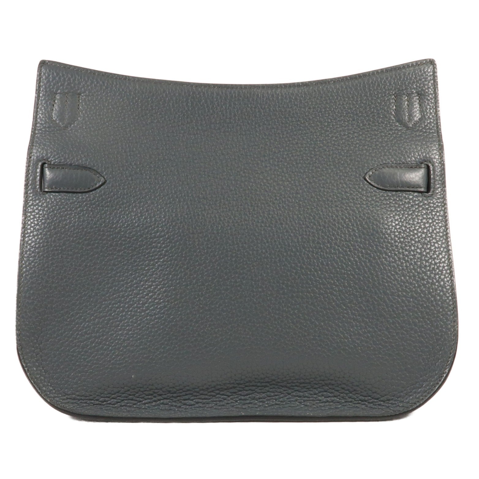 HERMES Clemence皮革Jypsiere 28銀扣肩背袋Blue Orage
