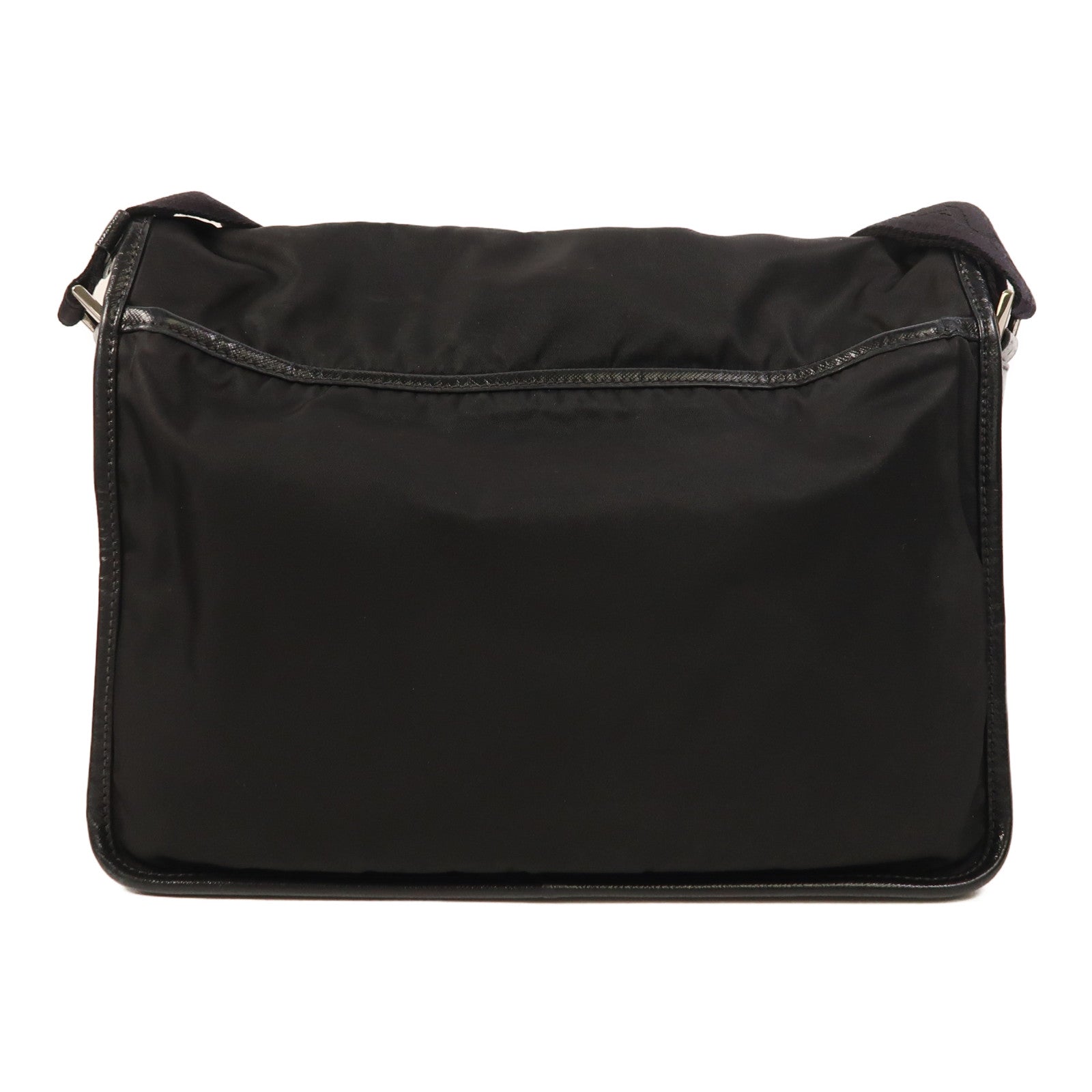 PRADA 尼龍Messenger Bag銀扣肩背袋