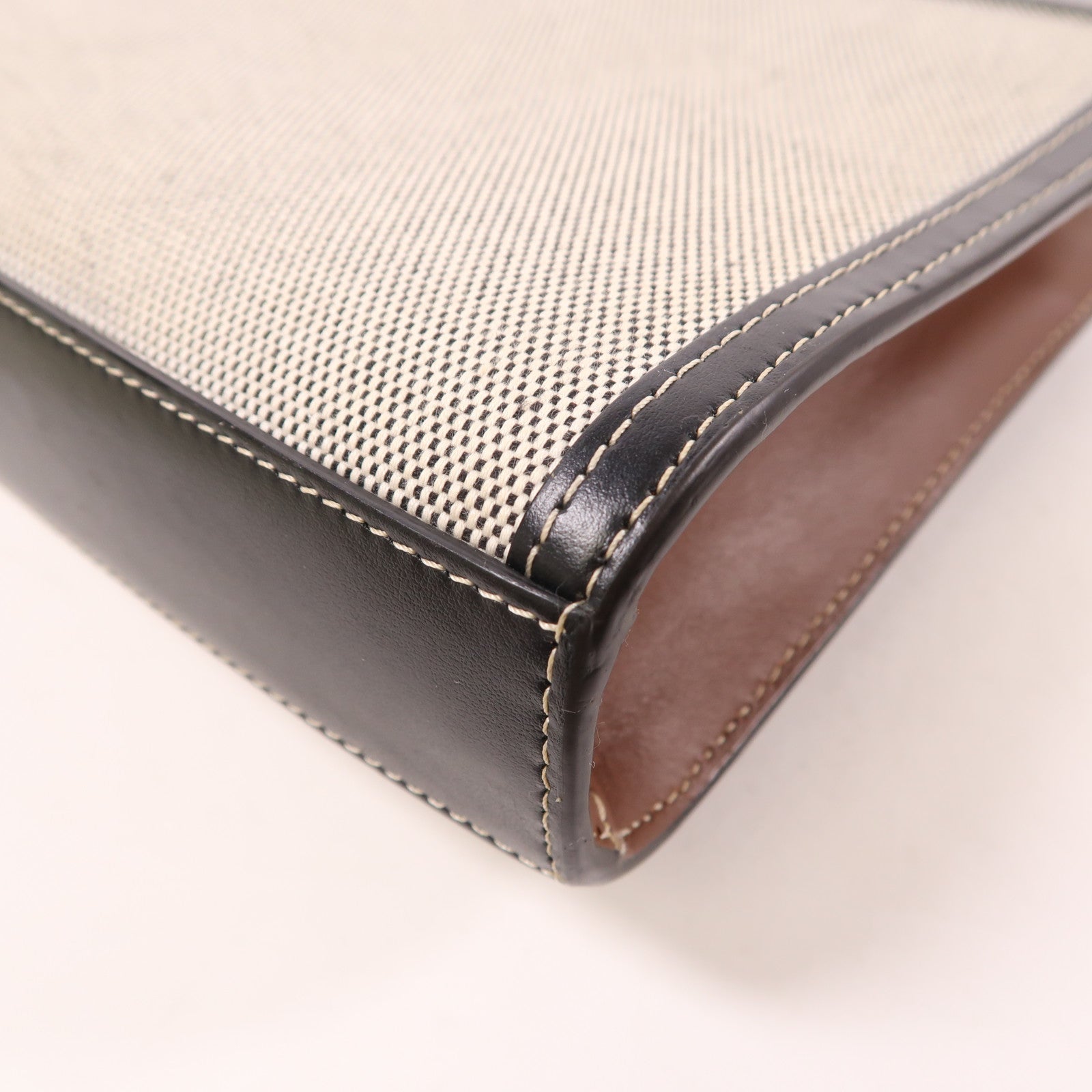 BURBERRY 帆布/皮革Mini Tri-Tone Pocket Bag金扣手挽肩背兩用袋
