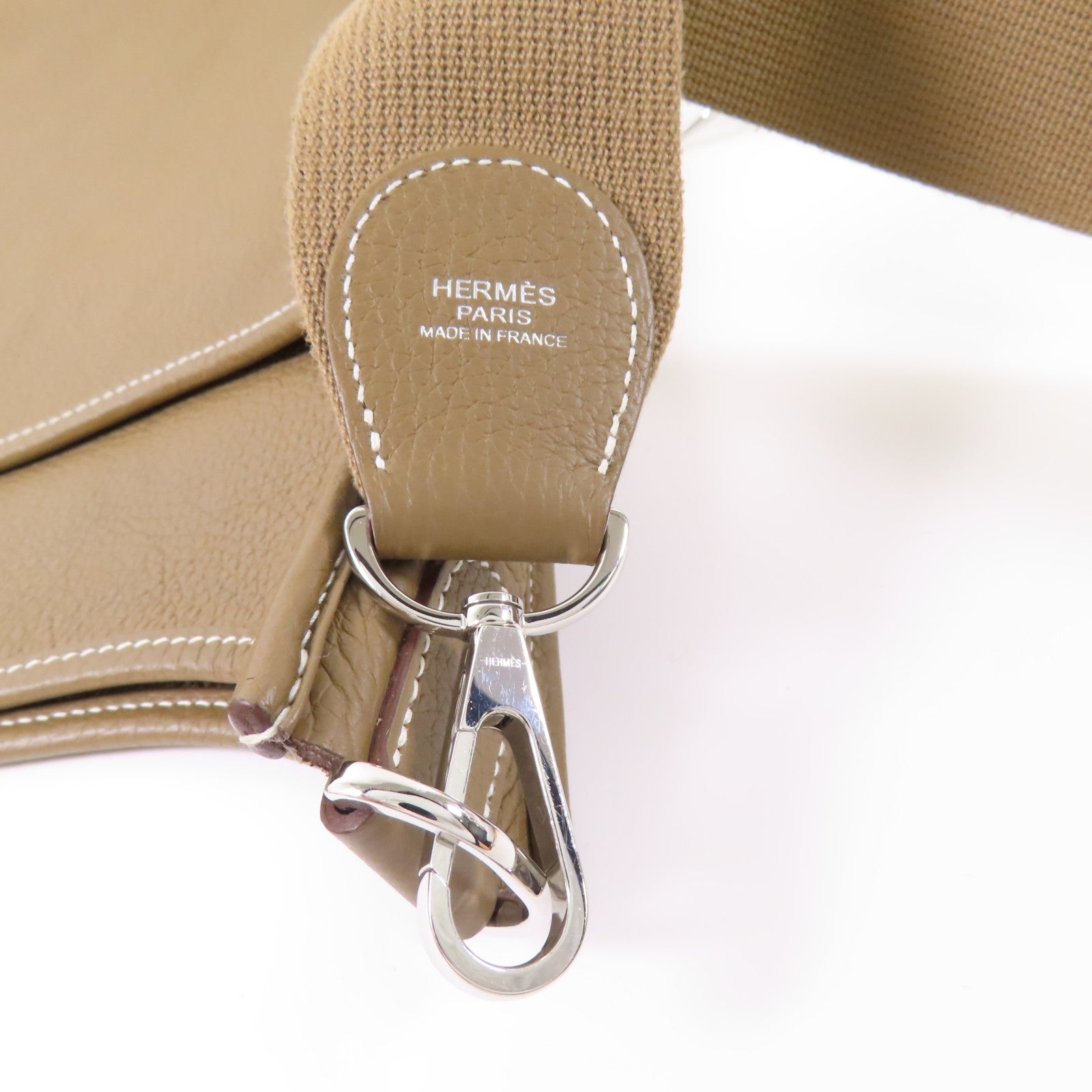 HERMES Clemence皮革Evelyne PM銀扣肩背袋