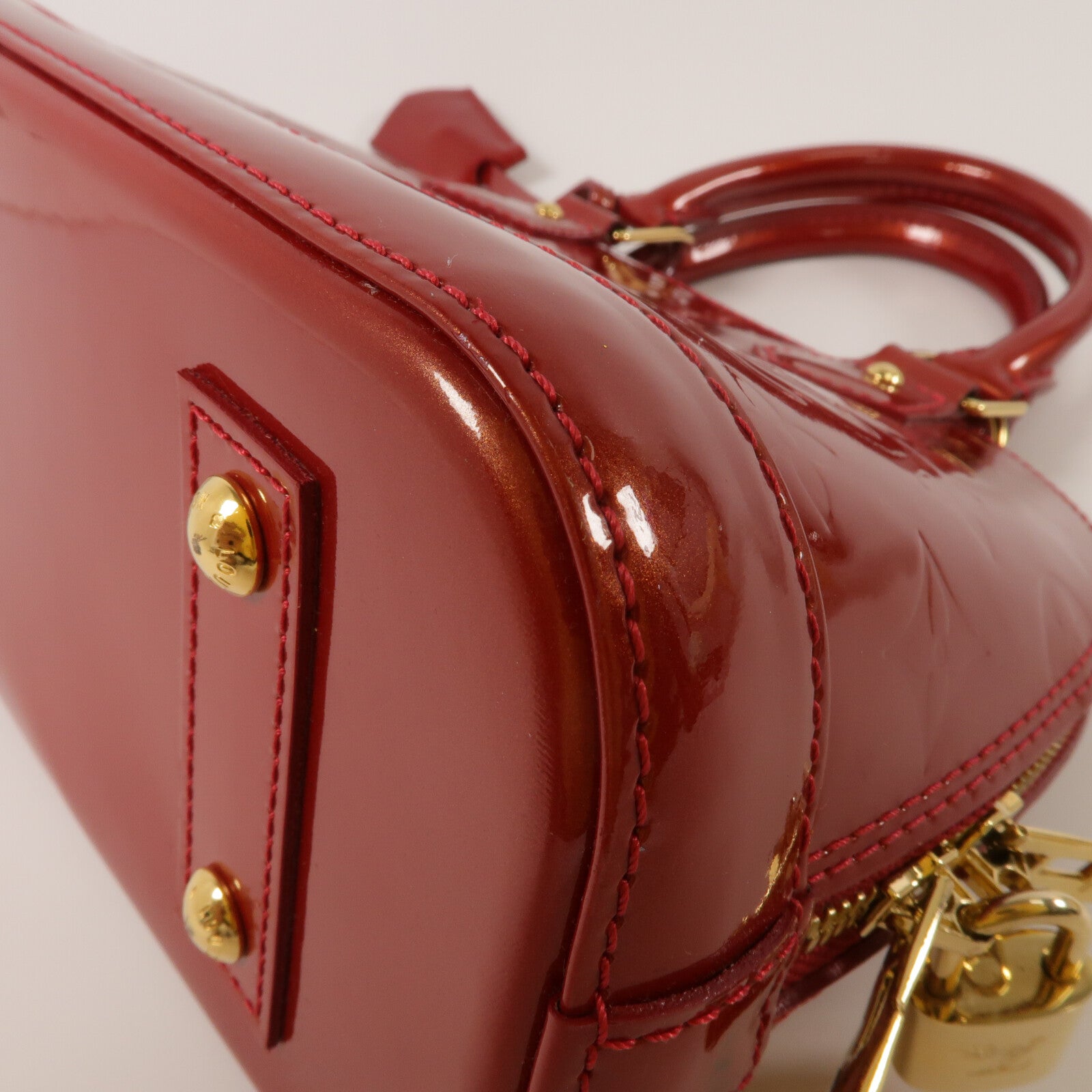 LOUIS VUITTON Monogram Vernis Alma BB手挽肩背兩用袋