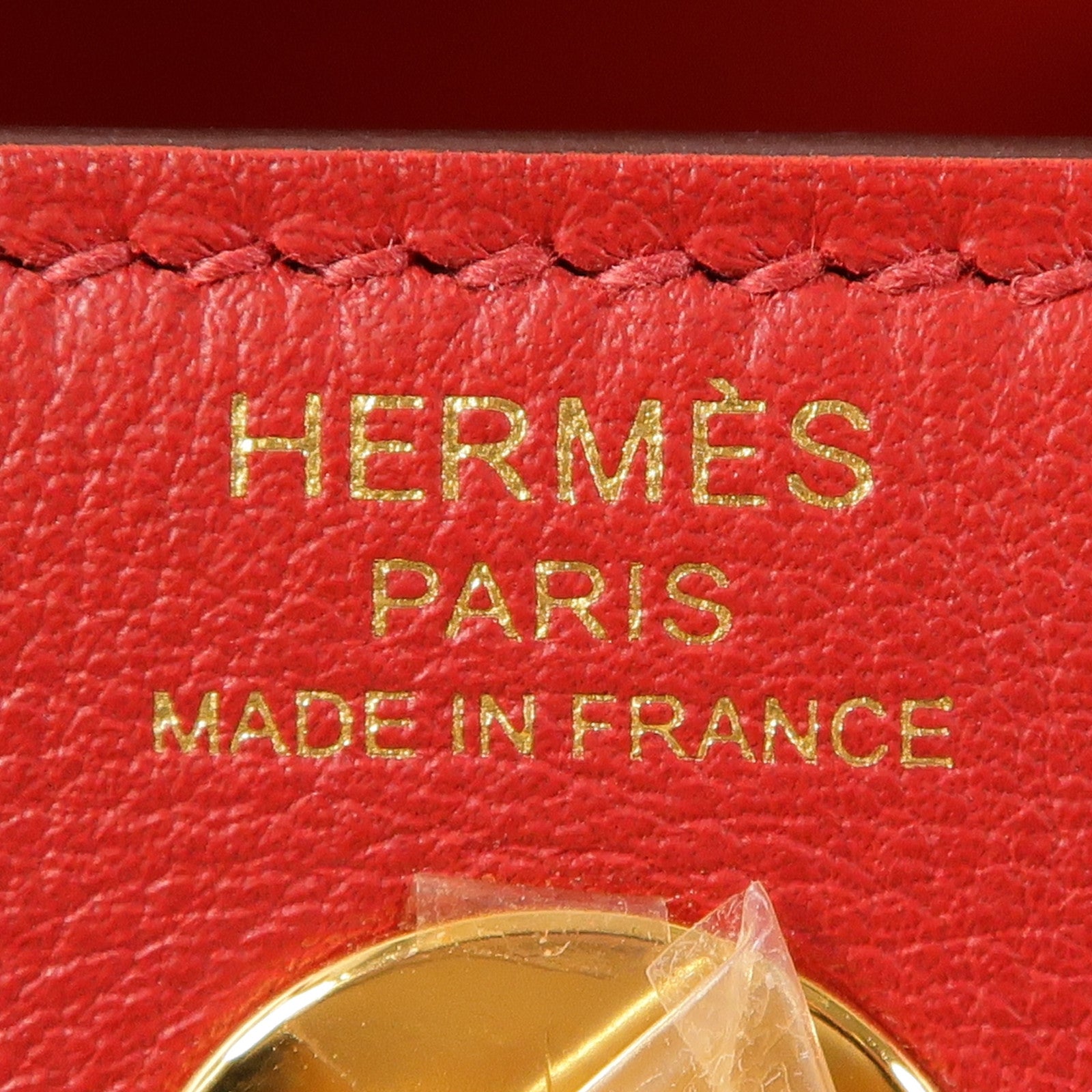 HERMES Swift皮革Mini Lindy金扣手挽肩背兩用袋Rouge Casaque