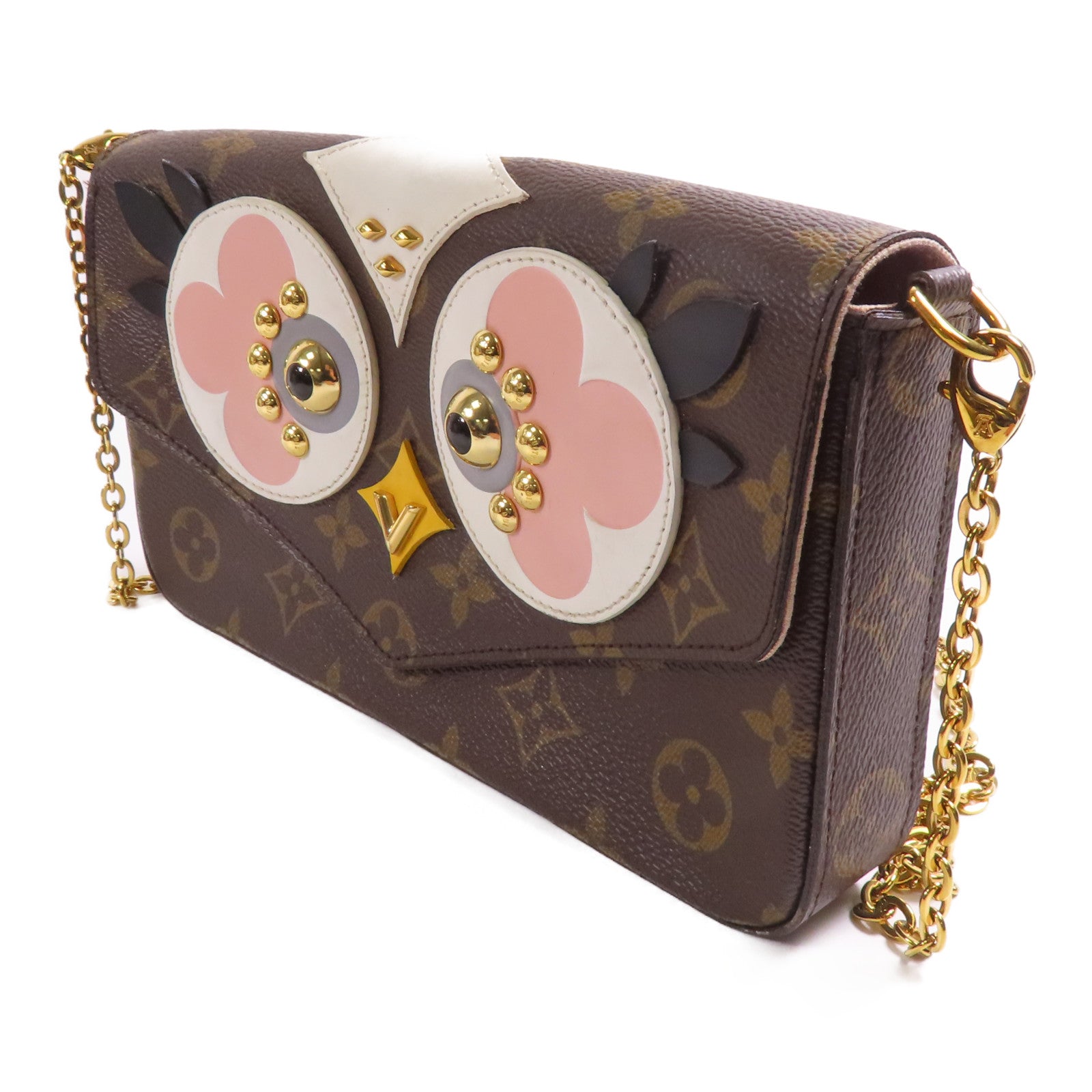 LOUIS VUITTON LV GHW Lovely Birds Felicie Pochette Shoulder Bag M62415 Monogram