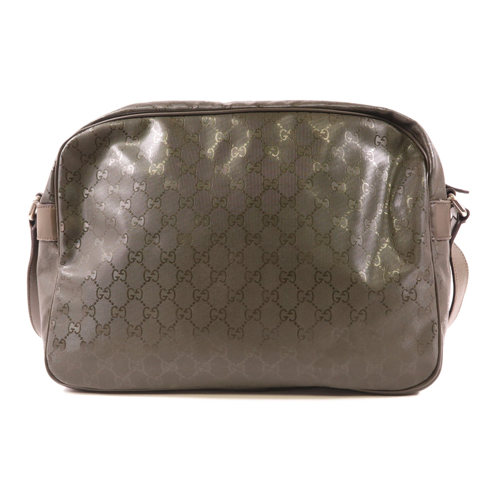 GUCCI GG SHW Shoulder Bag 211107 Coated Canvas Green