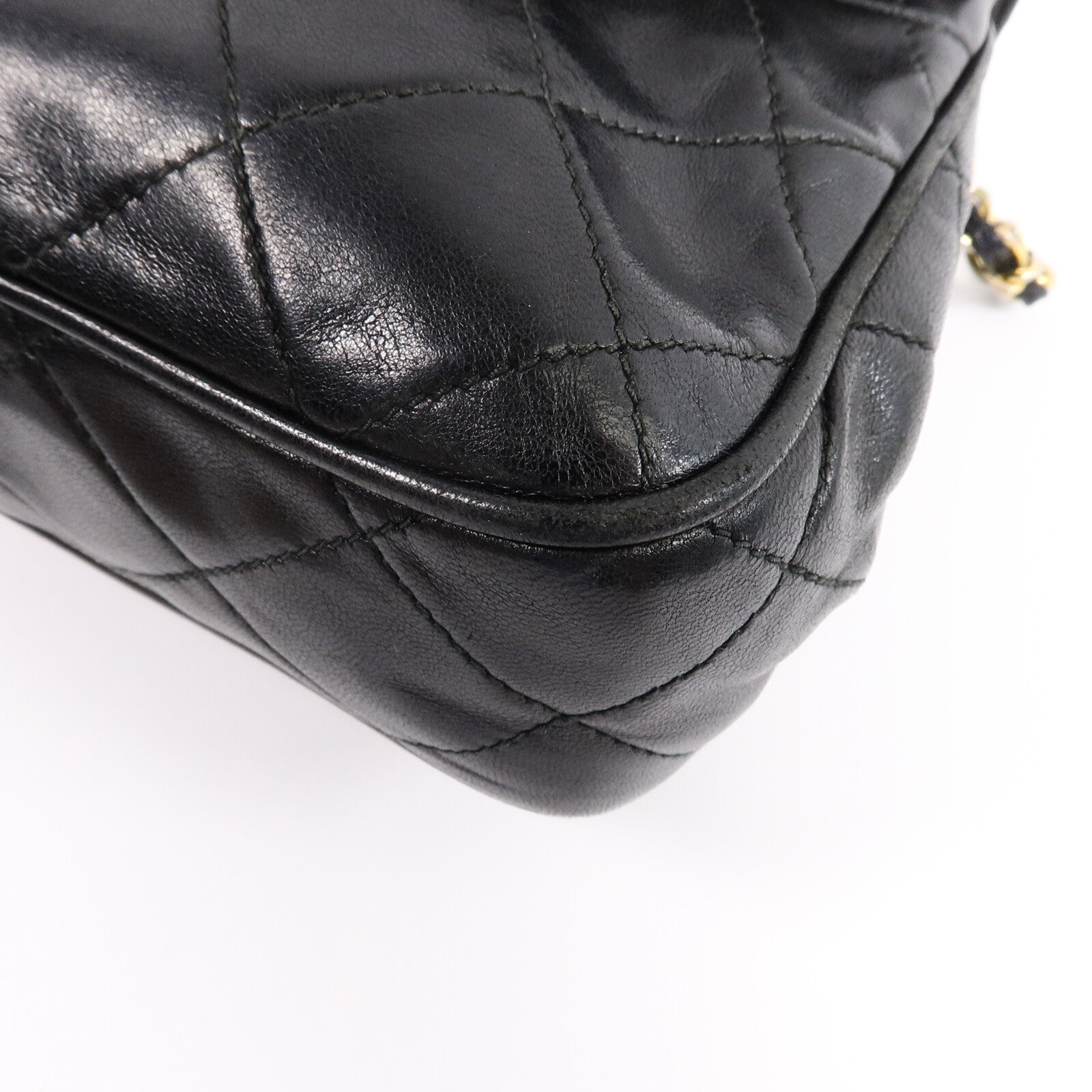 CHANEL 羊皮皮革Vintage Chain Shoulder鏈帶肩背袋
