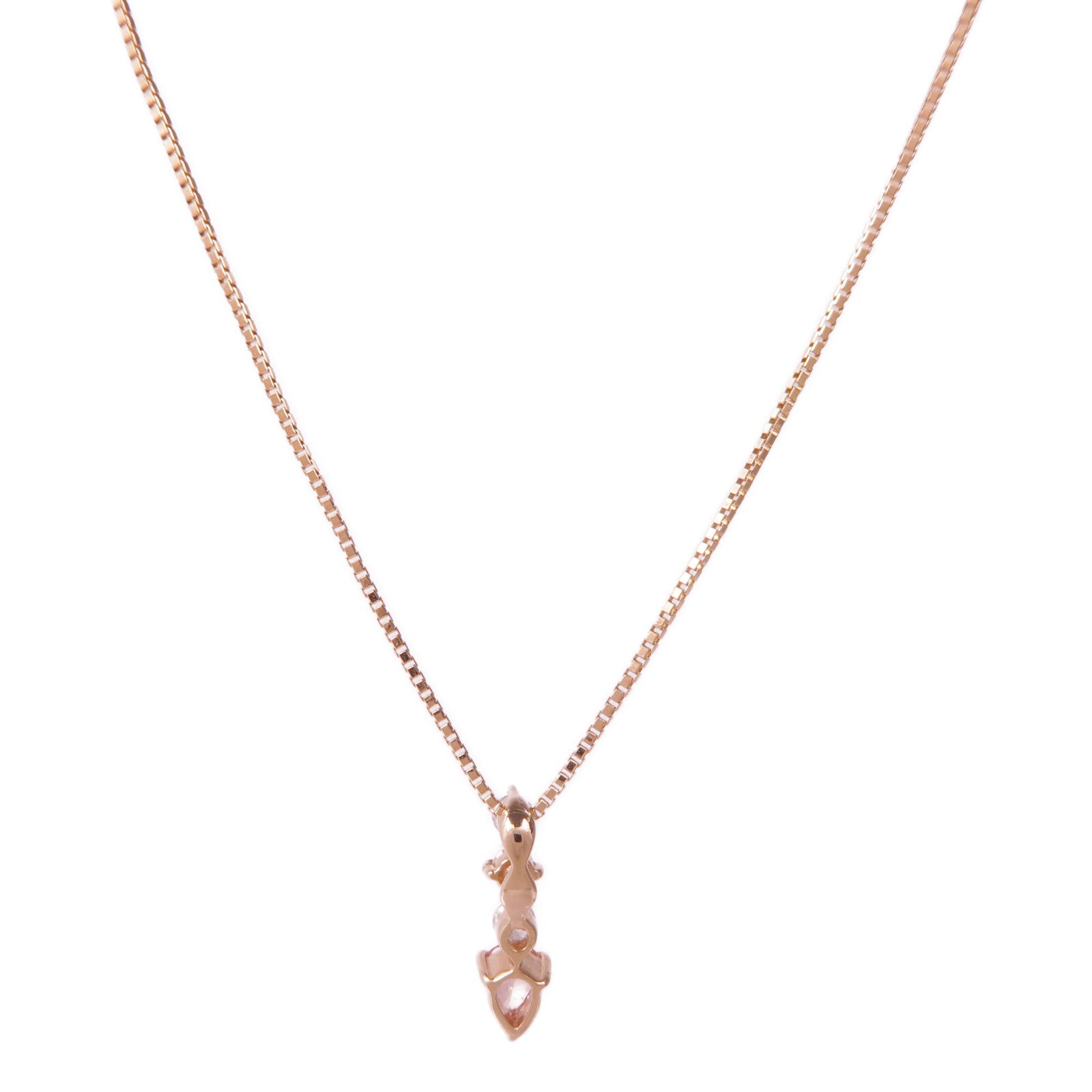 JEWELRY 18K玫瑰金Padparadscha Diamond Necklace帕帕拉恰/鑽石項鍊