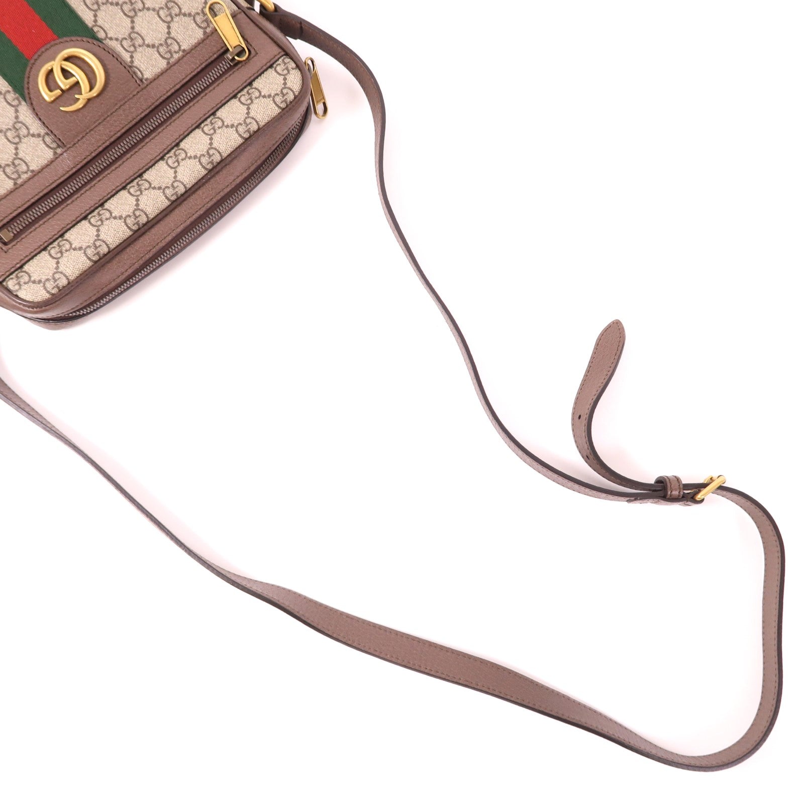 GUCCI 塗層帆布Ophidia金扣肩背袋