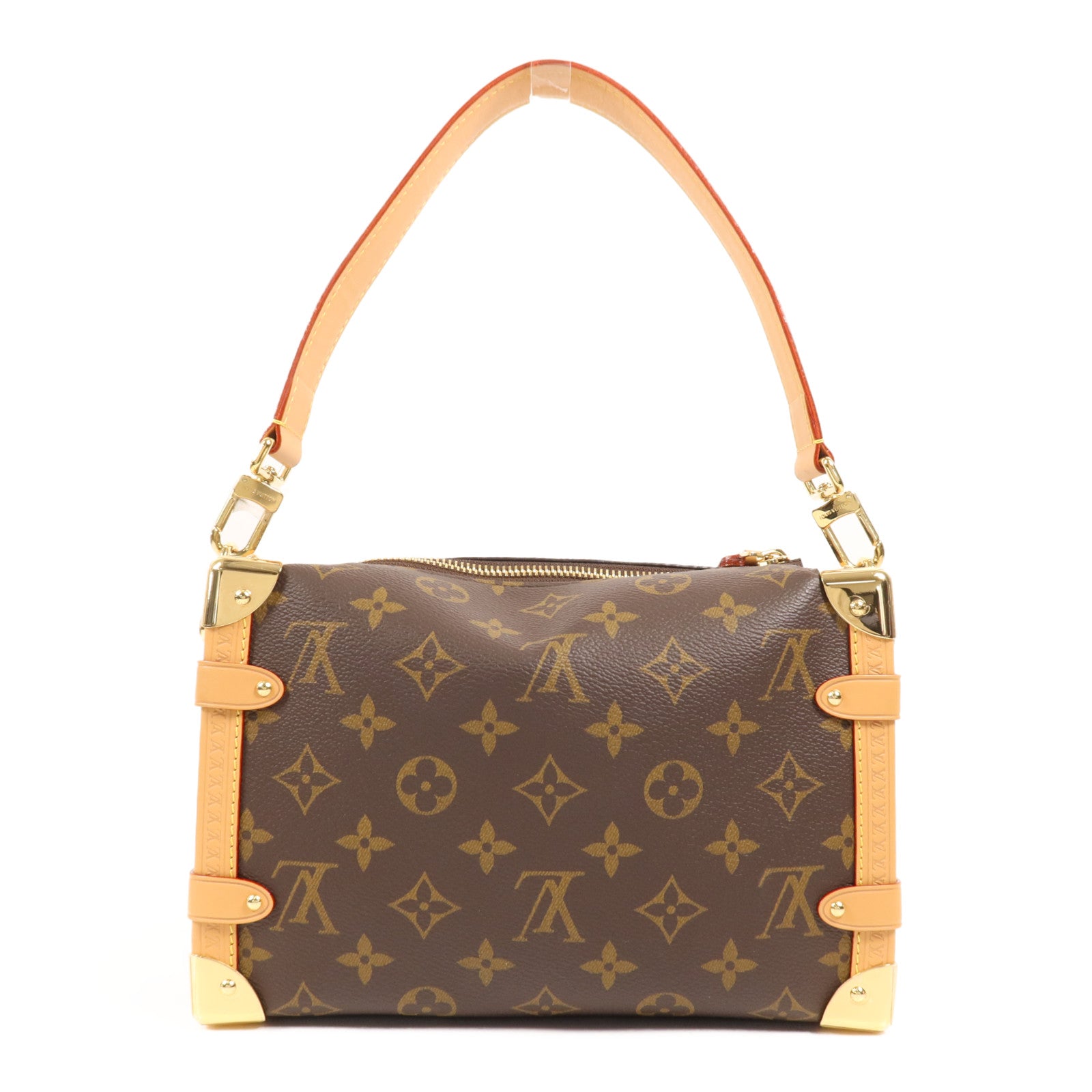 LOUIS VUITTON Monogram Side Trunk MM金扣手挽肩背兩用袋