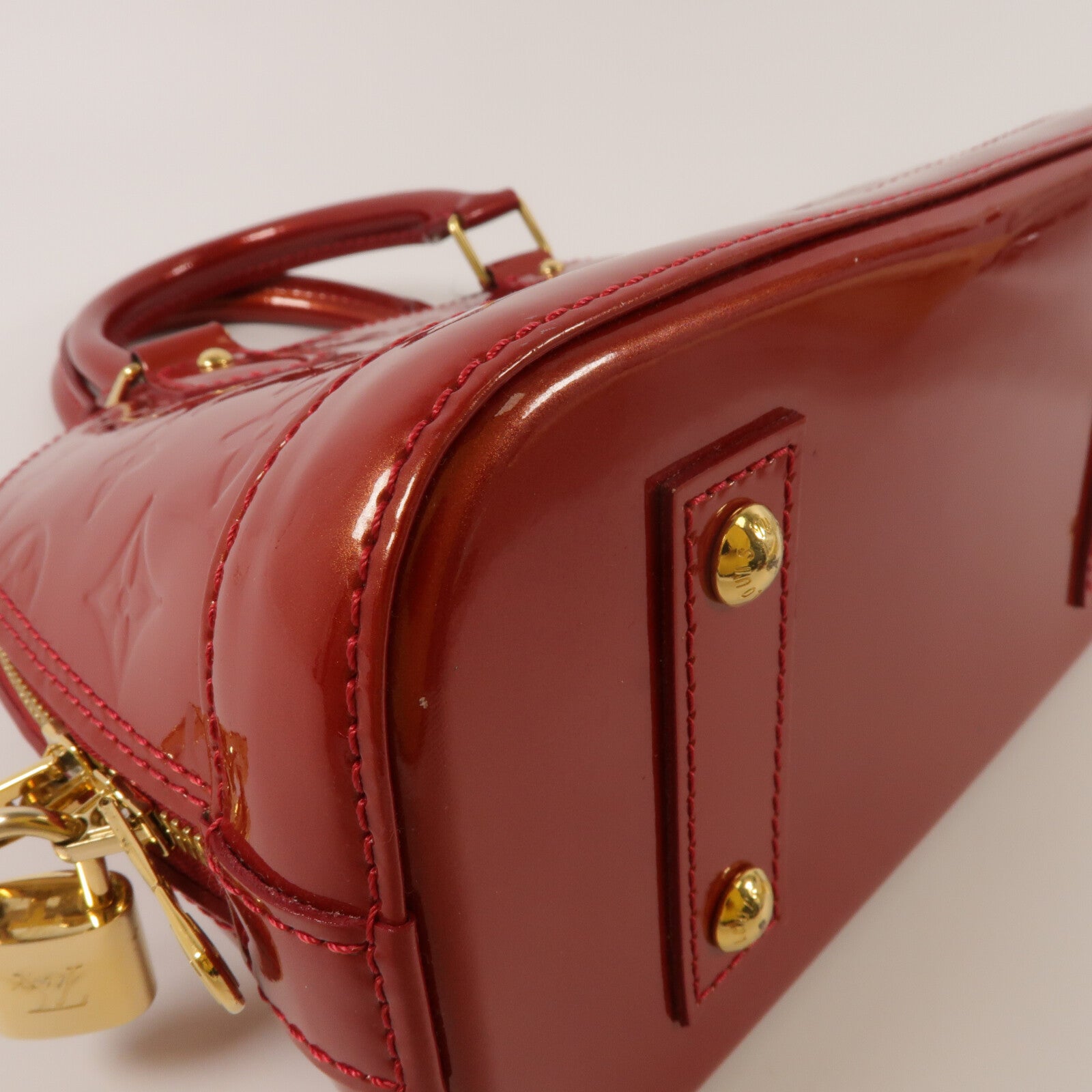LOUIS VUITTON Monogram Vernis Alma BB手挽肩背兩用袋