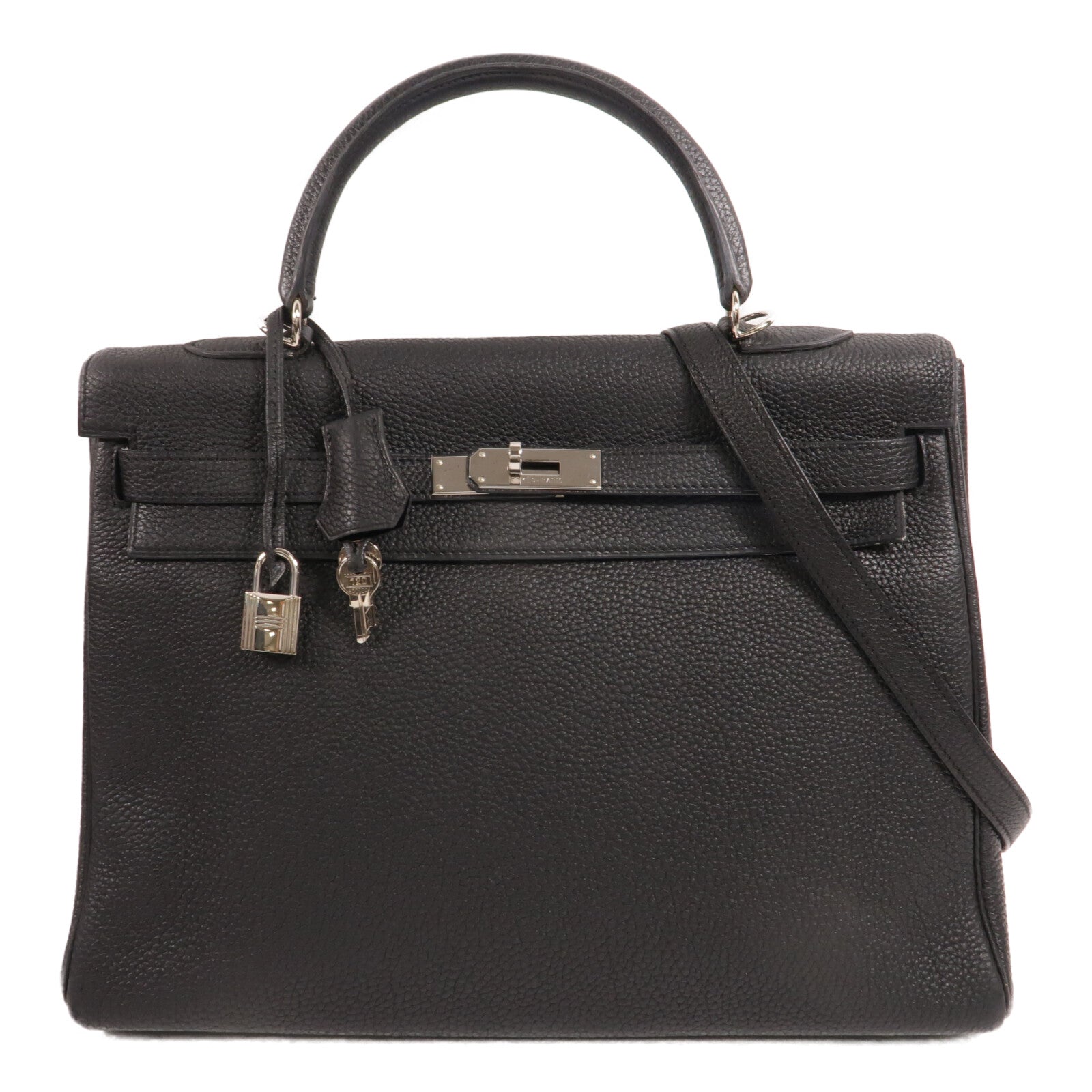 HERMES Togo皮革Kelly 35手挽肩背兩用袋Noir