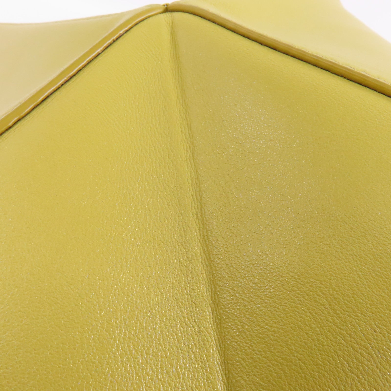 LOEWE 牛皮皮革Shoulder Bag金扣手挽肩背兩用袋黃色