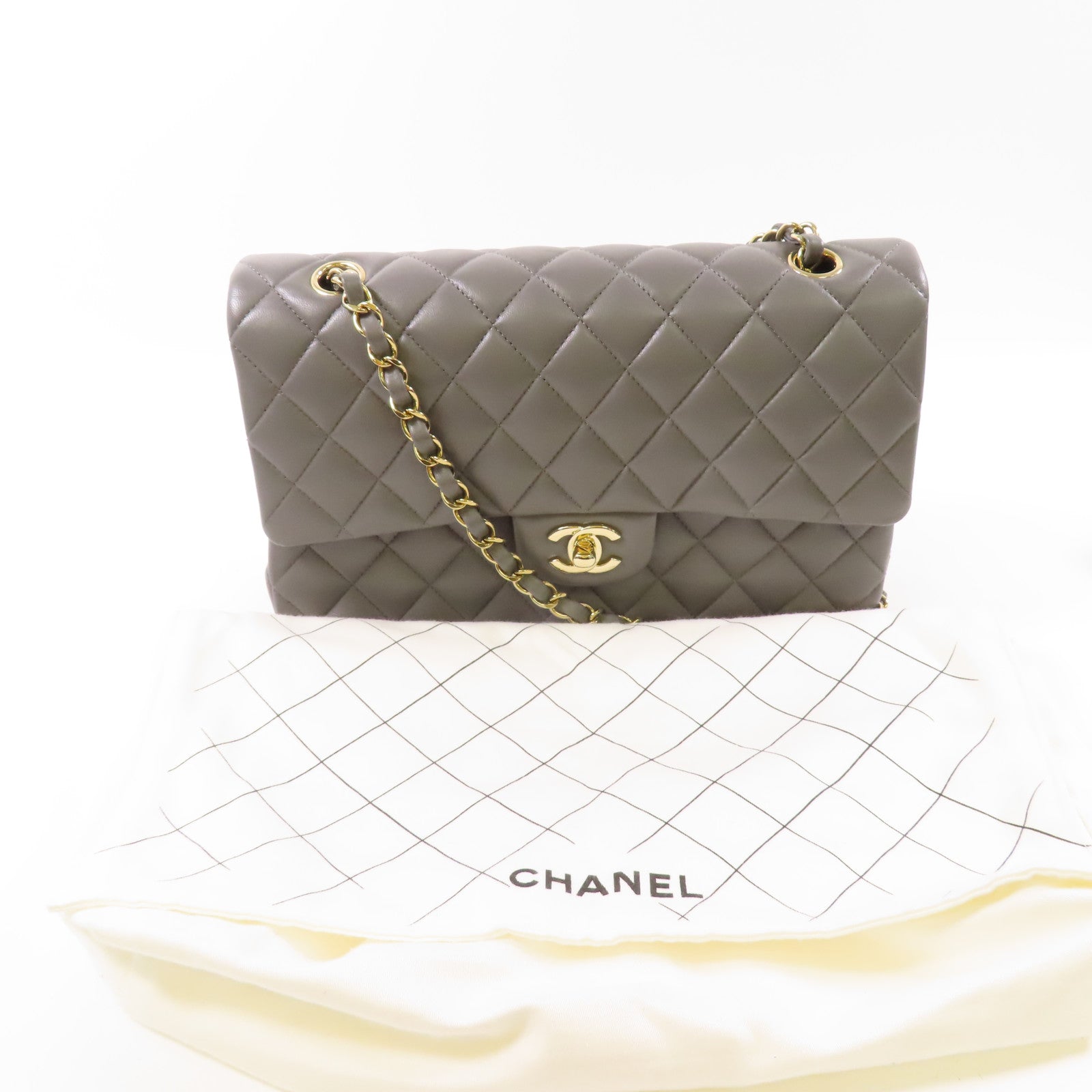 CHANEL 【激減優惠】羊皮皮革Classic 25金扣鏈帶肩背袋
