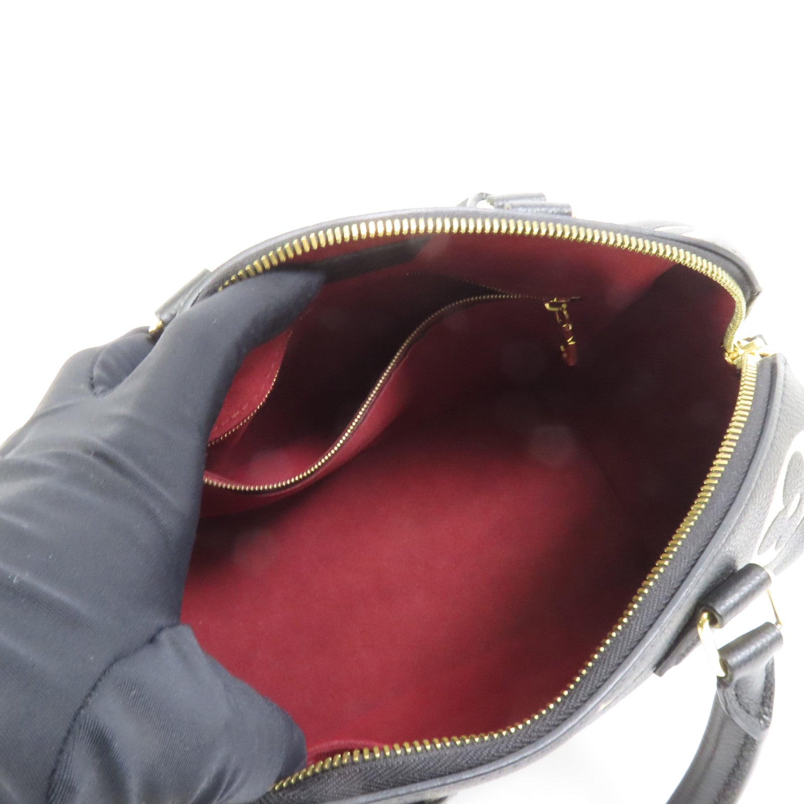 LOUIS VUITTON Monogram Empreinte Speedy Bandouliere 25金扣手挽肩背兩用袋