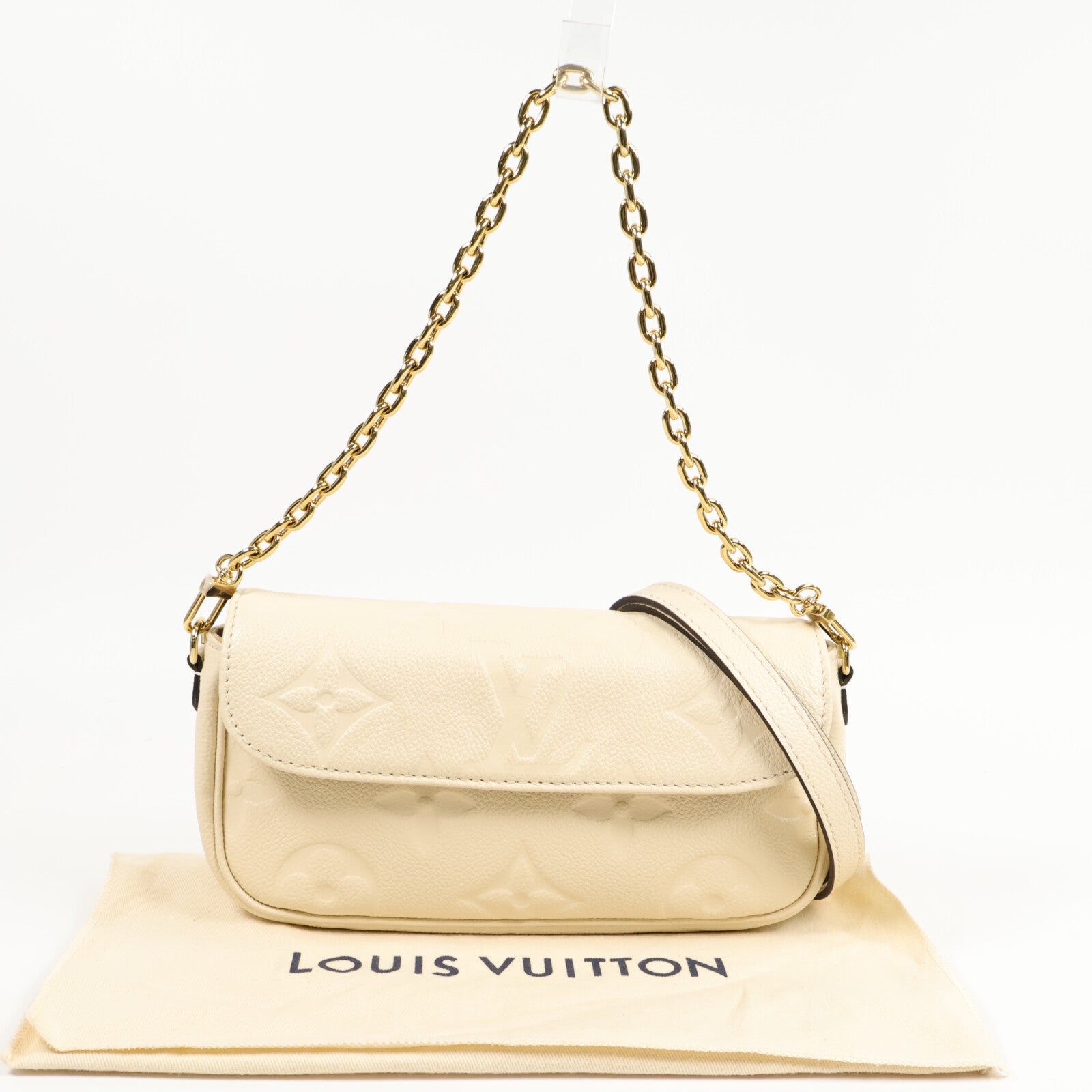 LOUIS VUITTON Monogram Empreinte Wallet on Chain Ivy肩背袋