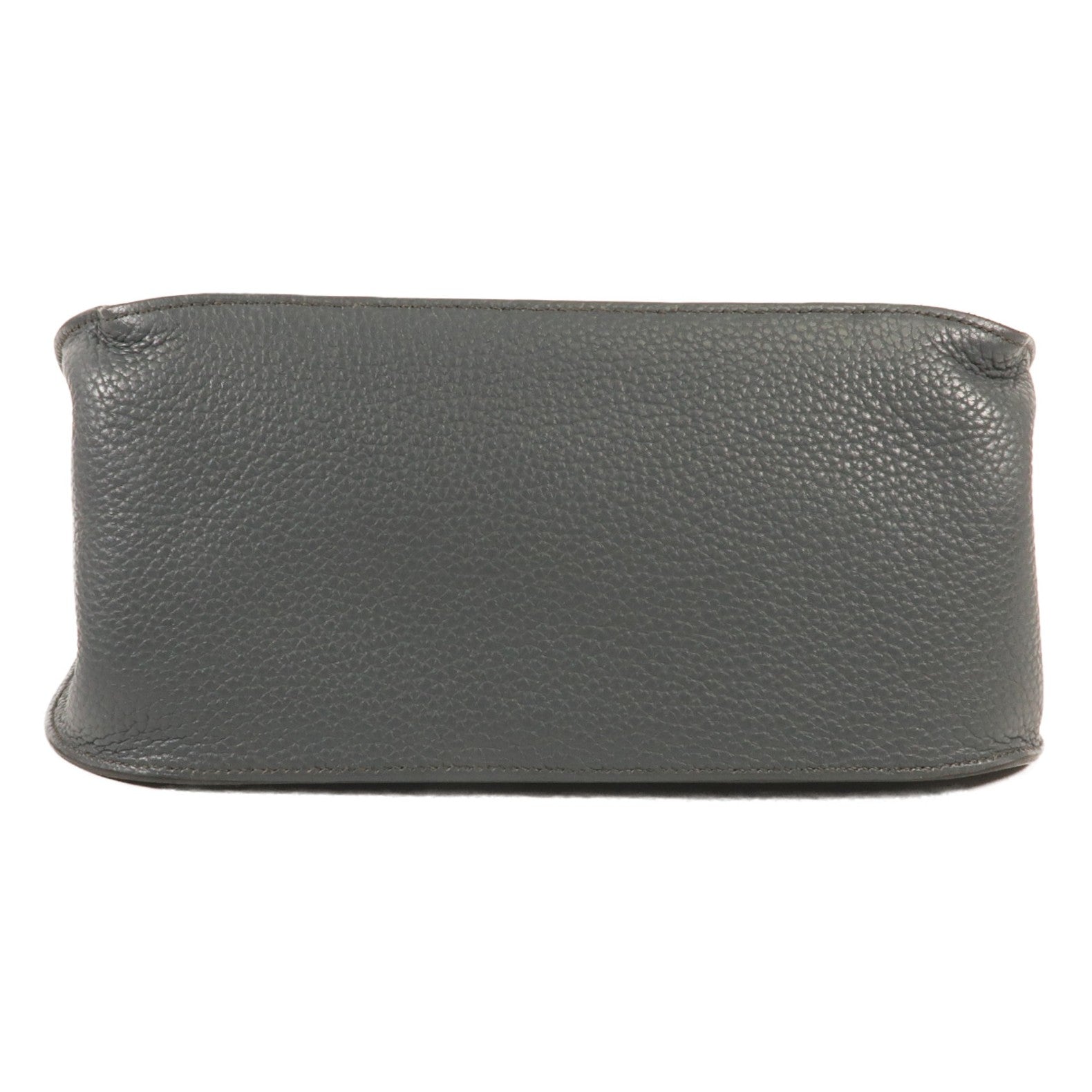 HERMES Clemence皮革Jypsiere 28銀扣肩背袋Blue Orage