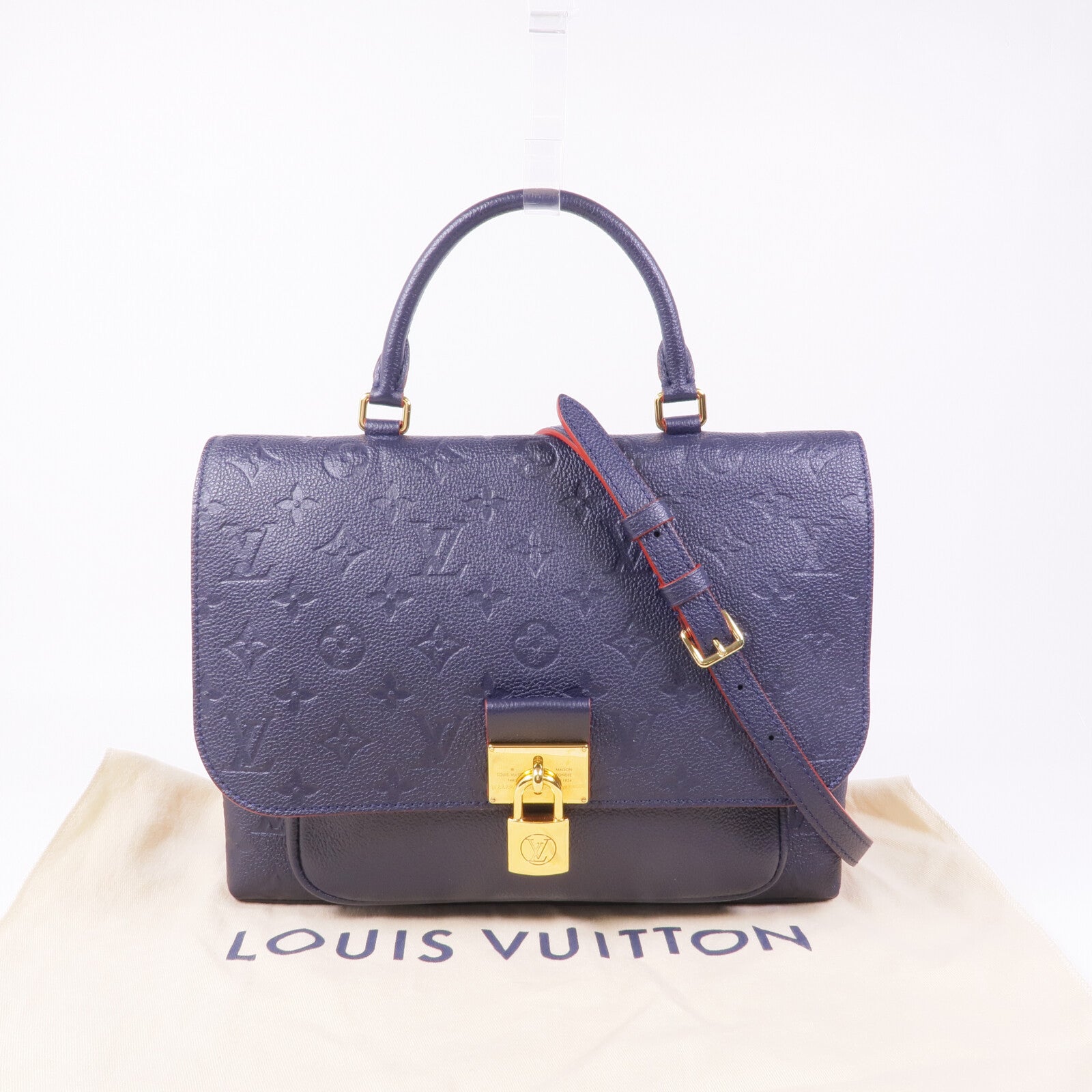 LOUIS VUITTON Monogram Empreinte Marignan金扣手挽肩背兩用袋