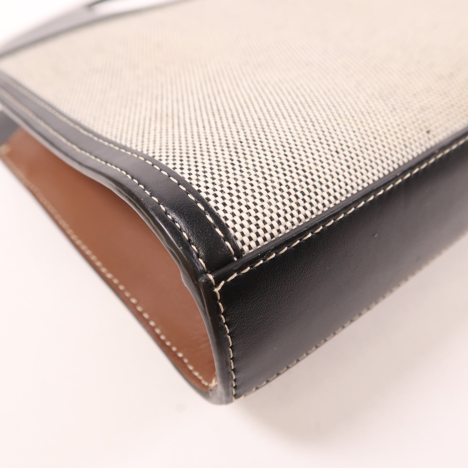 BURBERRY 帆布/皮革Mini Tri-Tone Pocket Bag金扣手挽肩背兩用袋