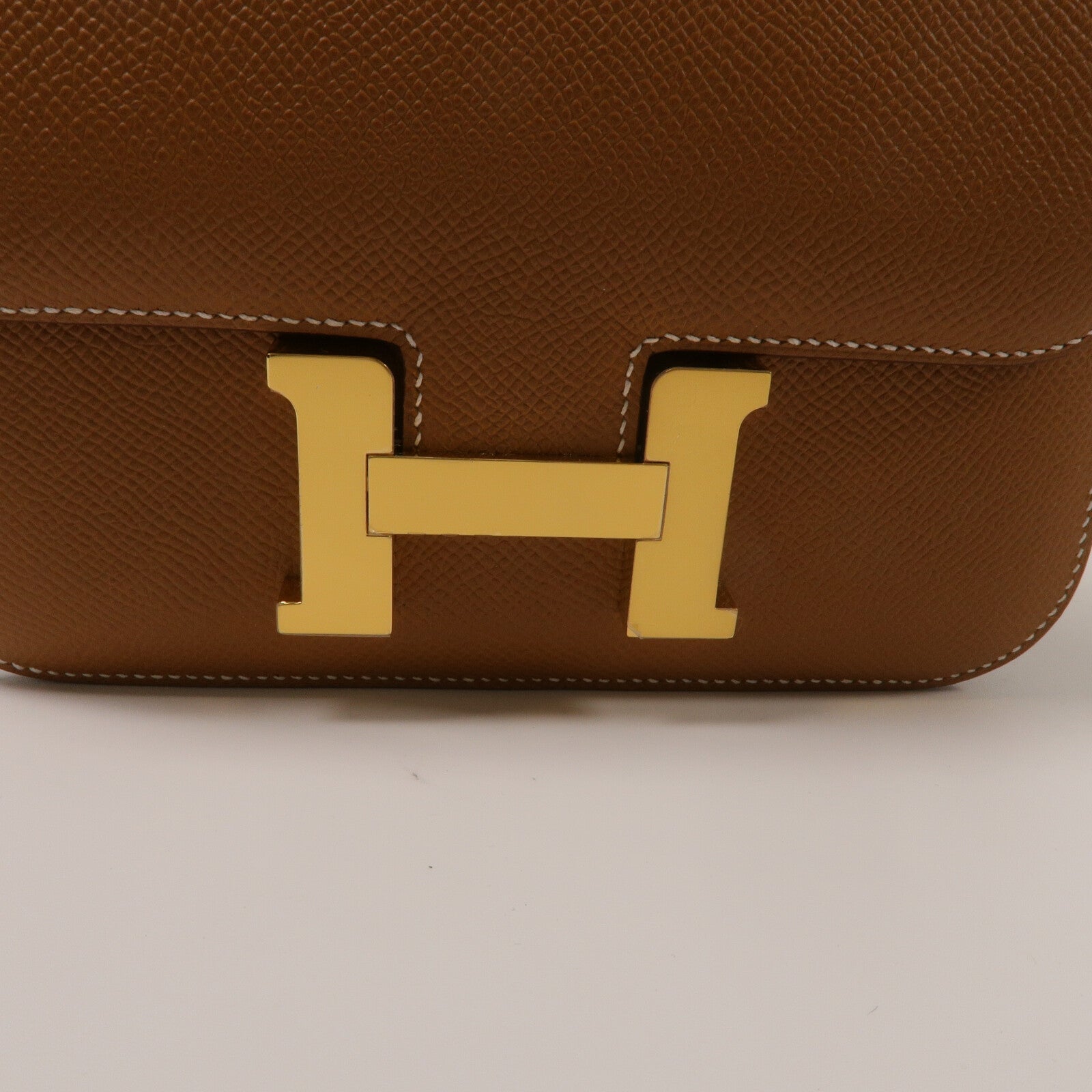 HERMES Epsom皮革Constance Mini肩背袋Gold