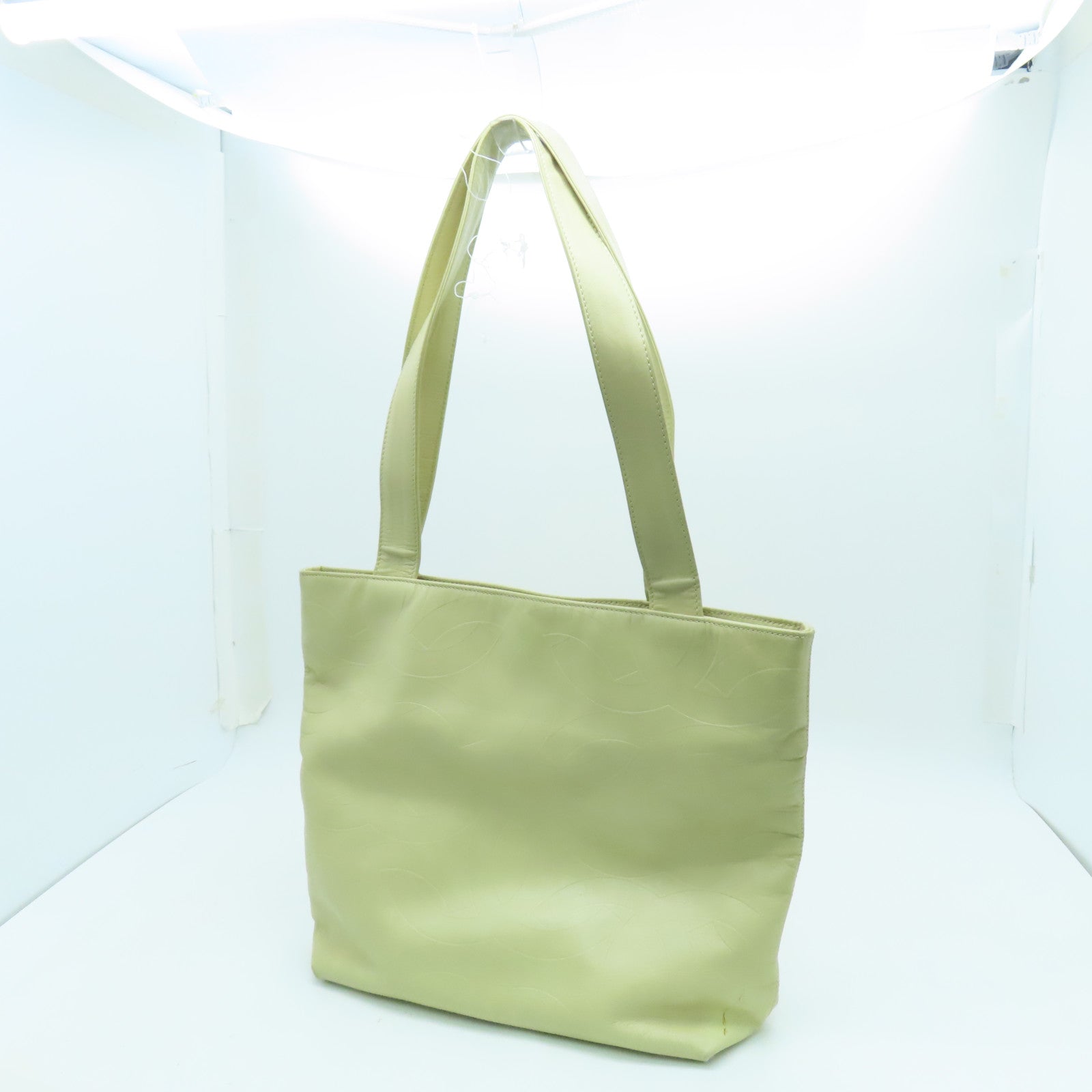 CHANEL 羊皮皮革Shoulder Bag肩背袋米色