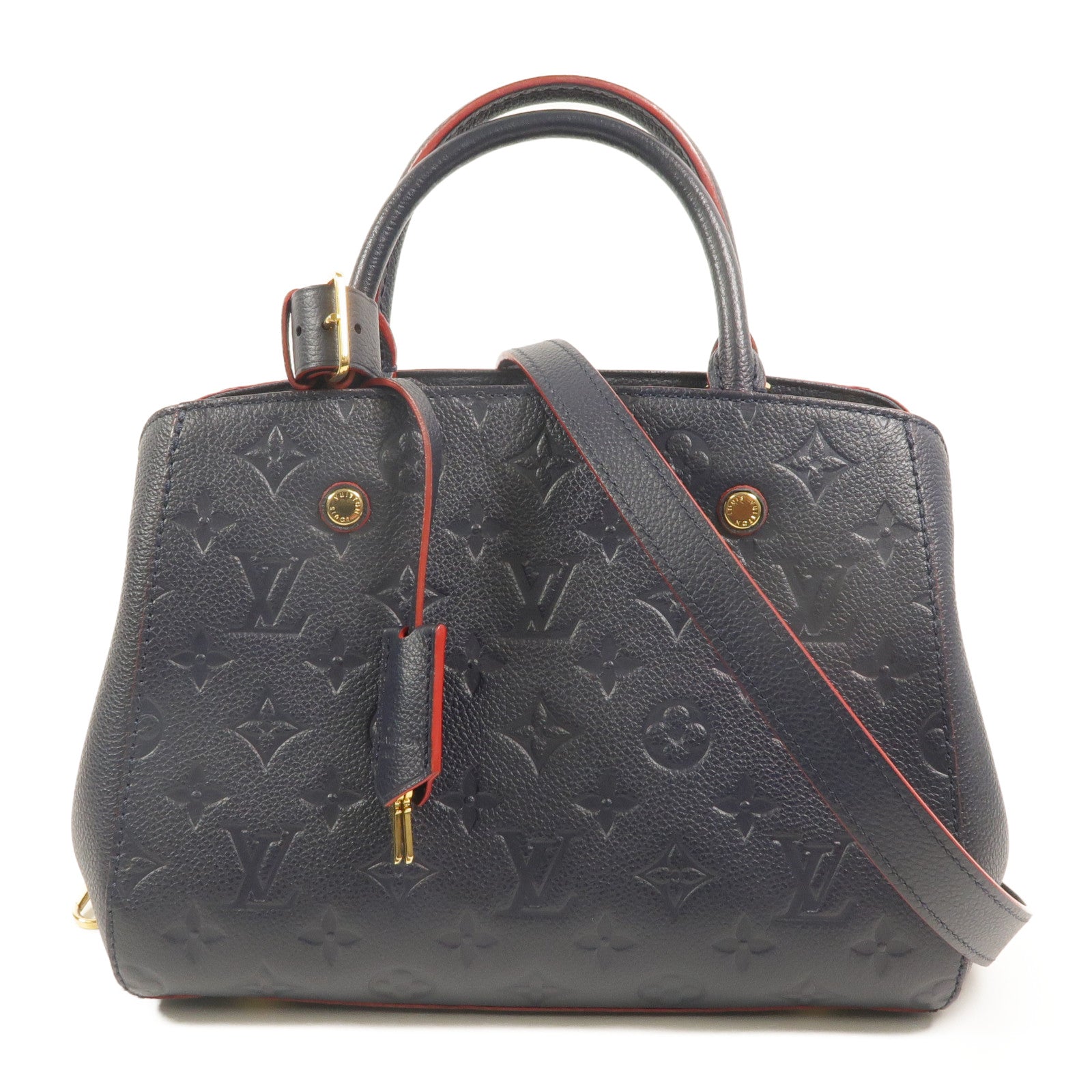 LOUIS VUITTON Monogram Empreinte Montaigne BB手挽肩背兩用袋
