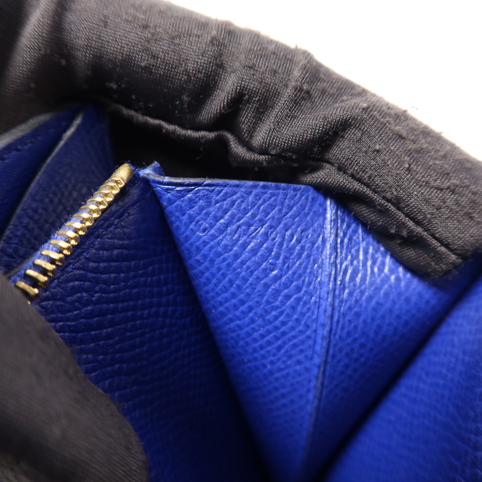 HERMES Epsom皮革Constance Short Wallet金扣錢包Bleu Electrique