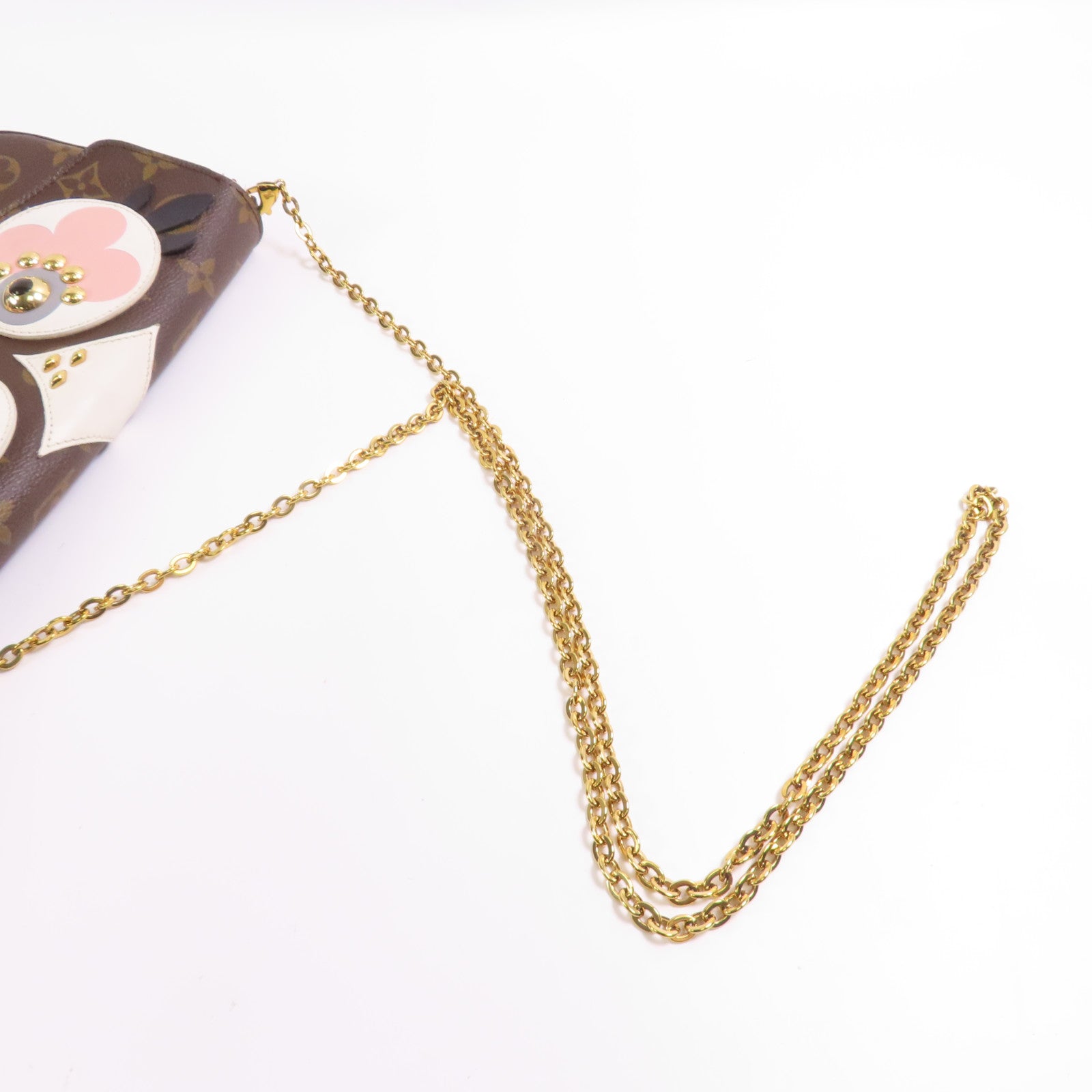 LOUIS VUITTON LV GHW Lovely Birds Felicie Pochette Shoulder Bag M62415 Monogram