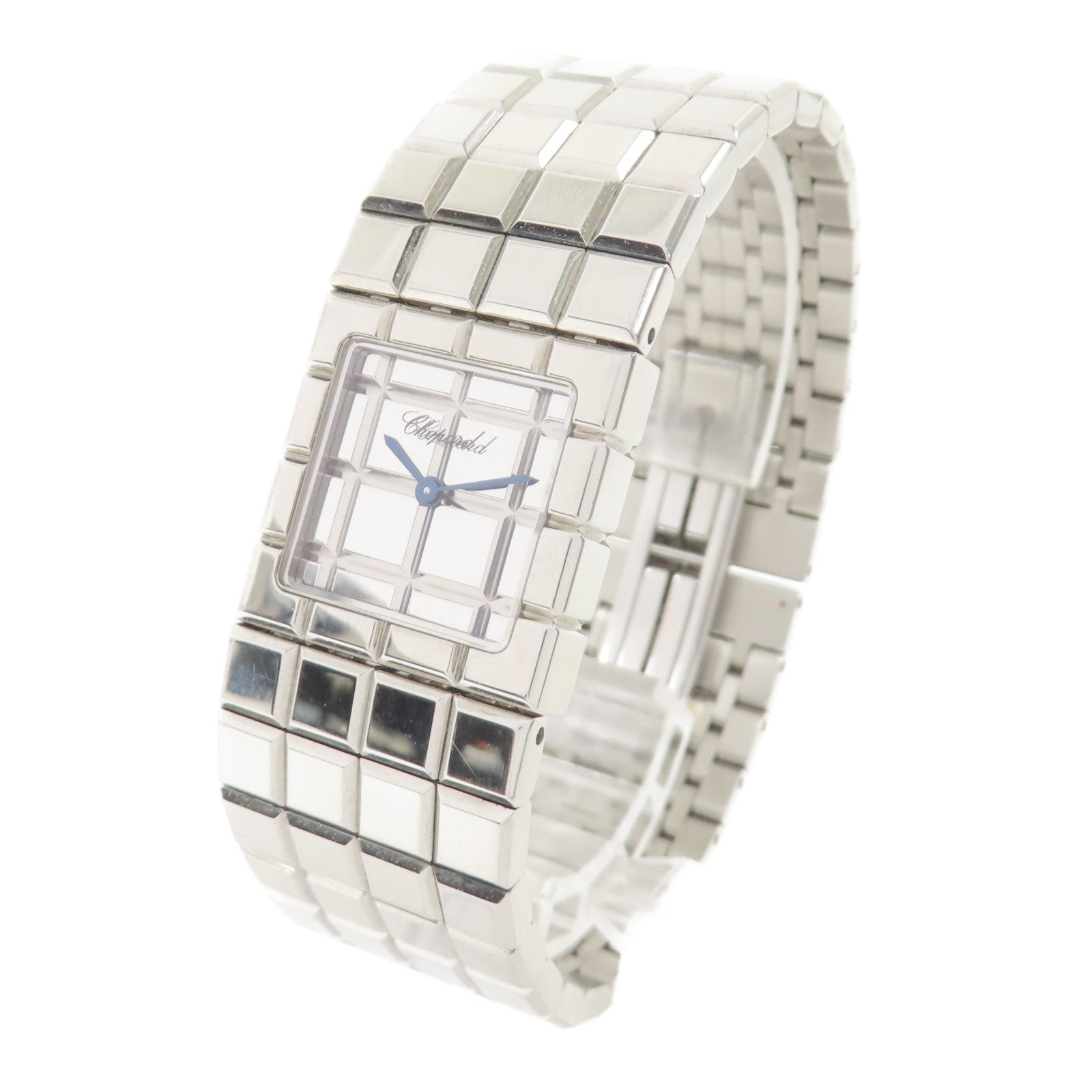 Chopard Ice Cube不鏽鋼手錶石英機芯銀色