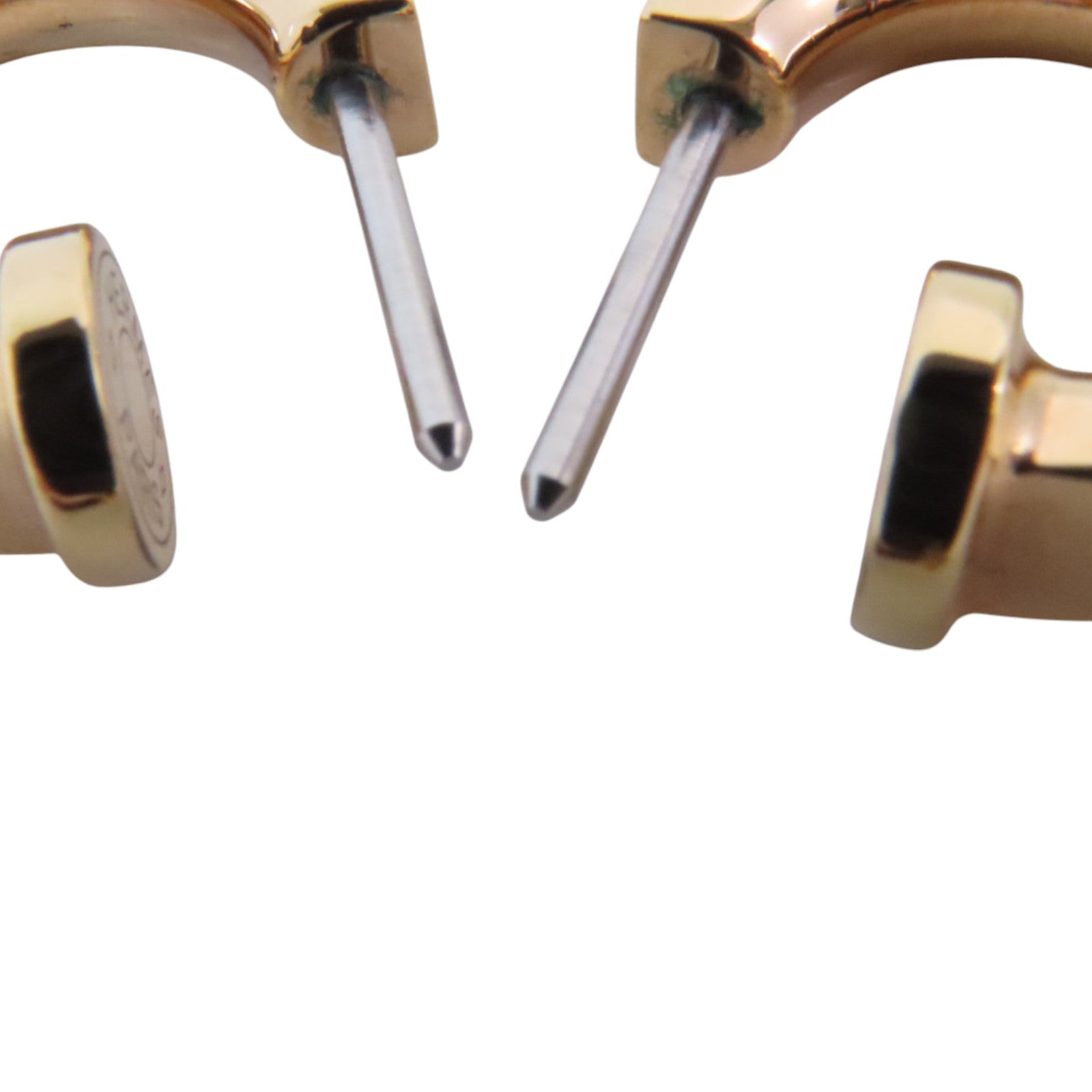 HERMES 金屬/皮革O' kelly Earrings金扣耳環