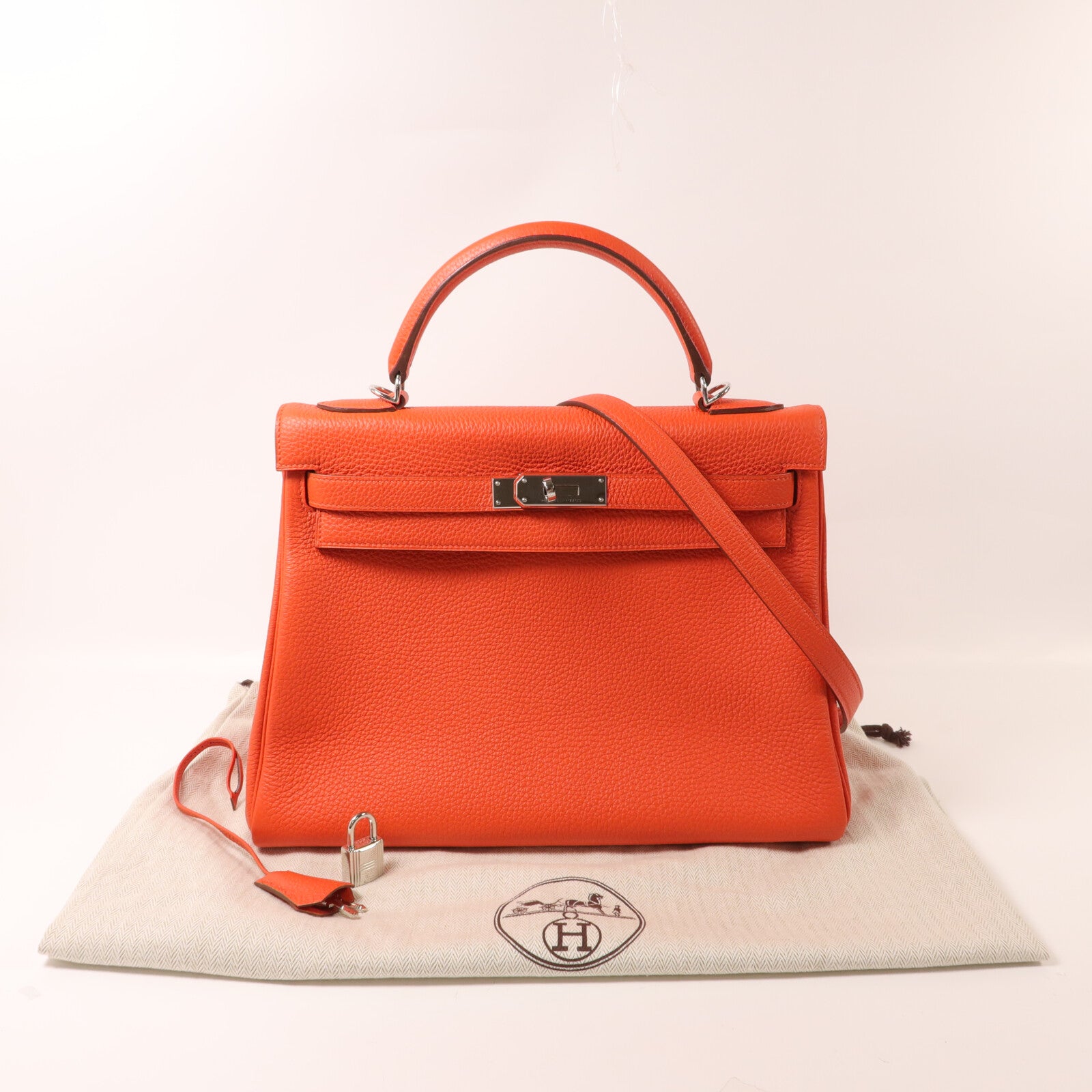 HERMES Togo皮革Kelly 32手挽肩背兩用袋Capucine