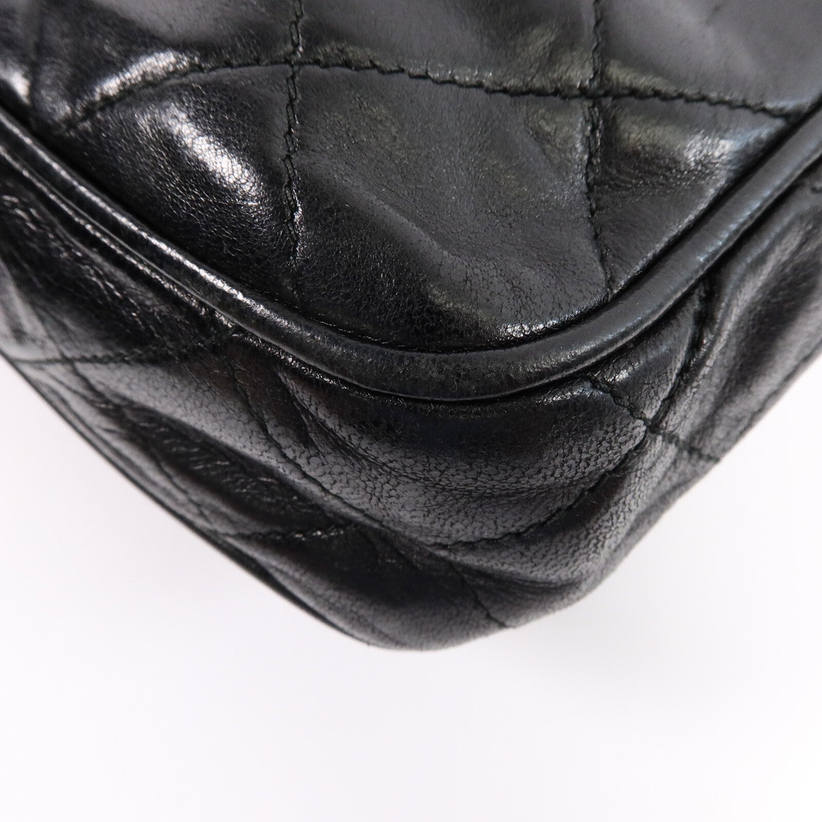 CHANEL 羊皮皮革Vintage Chain Shoulder鏈帶肩背袋