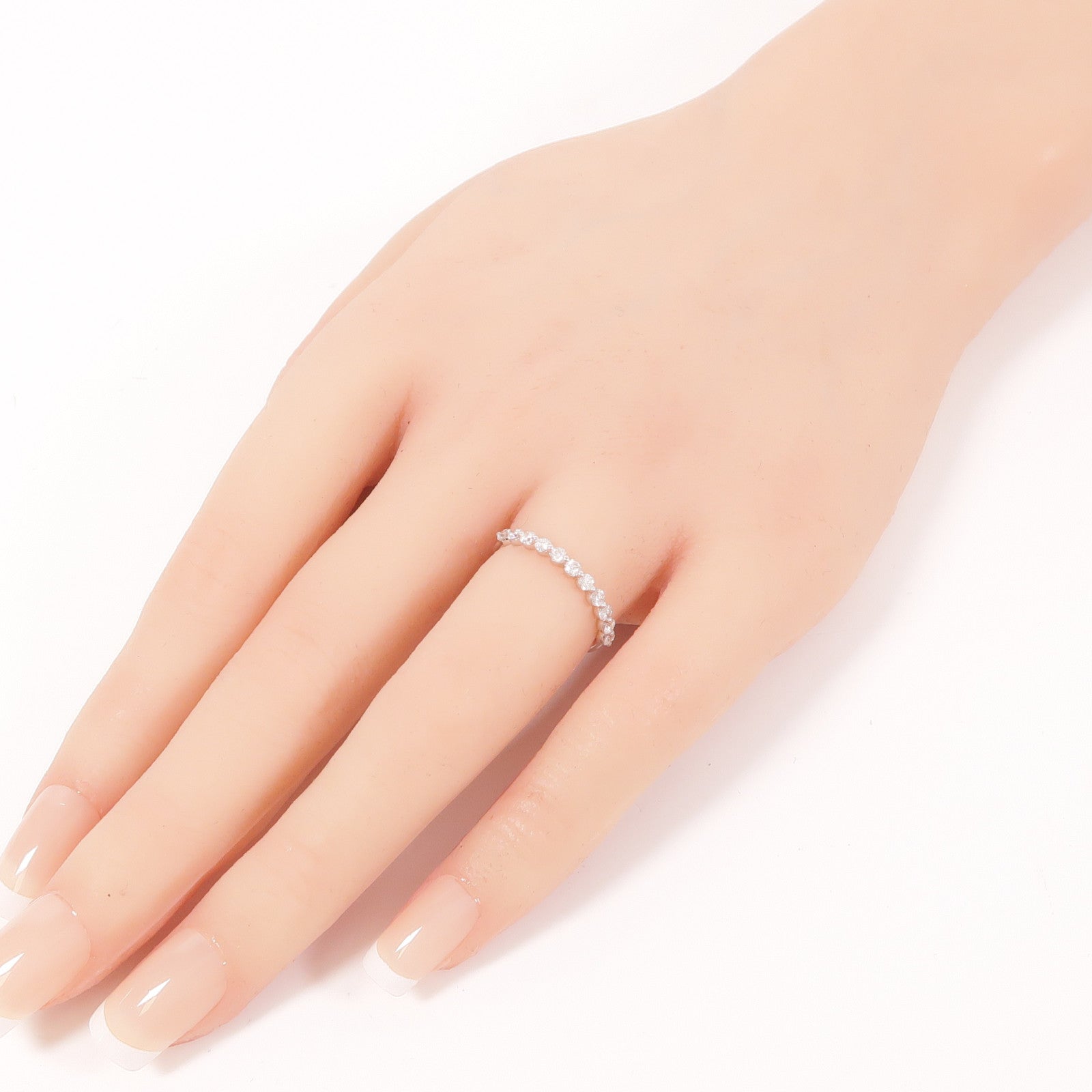 Jewelry 0.38ct Diamond Ring 1.2g 18K White Gold