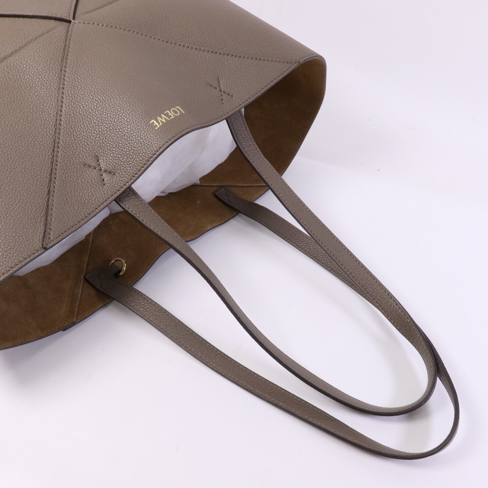 LOEWE 牛皮皮革Puzzle Fold金扣手挽袋