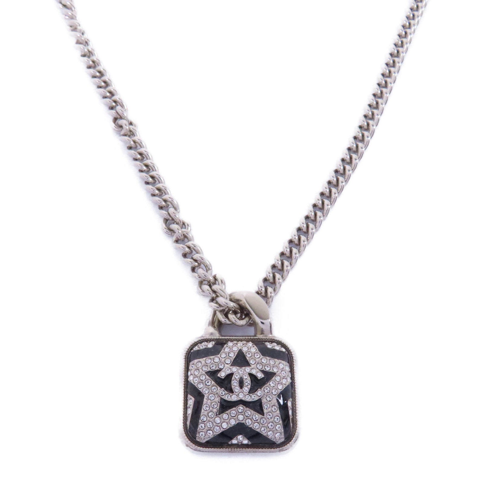 CHANEL 金屬Necklace項鍊銀色