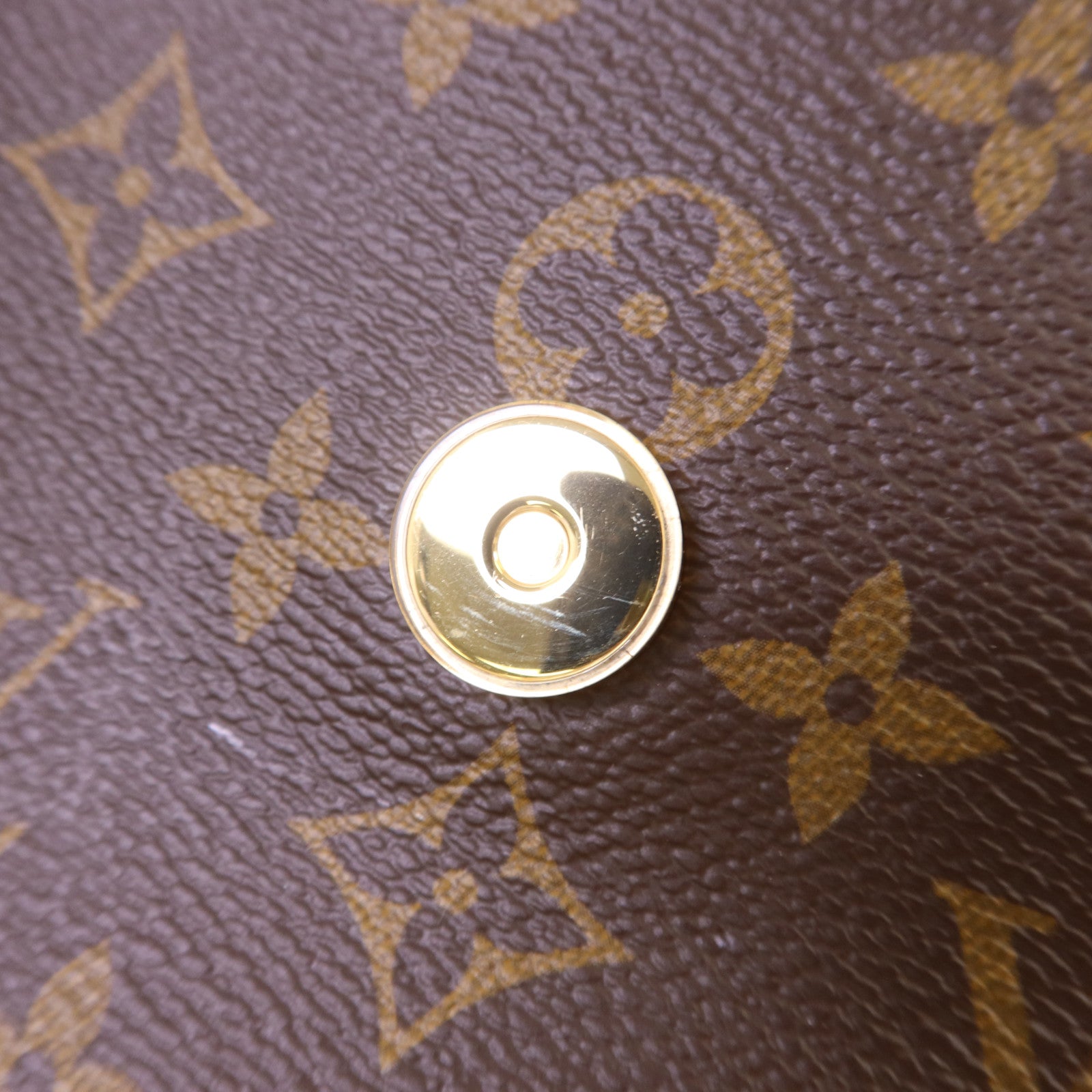 LOUIS VUITTON Monogram Locky BB金扣手挽肩背棕色/紅色