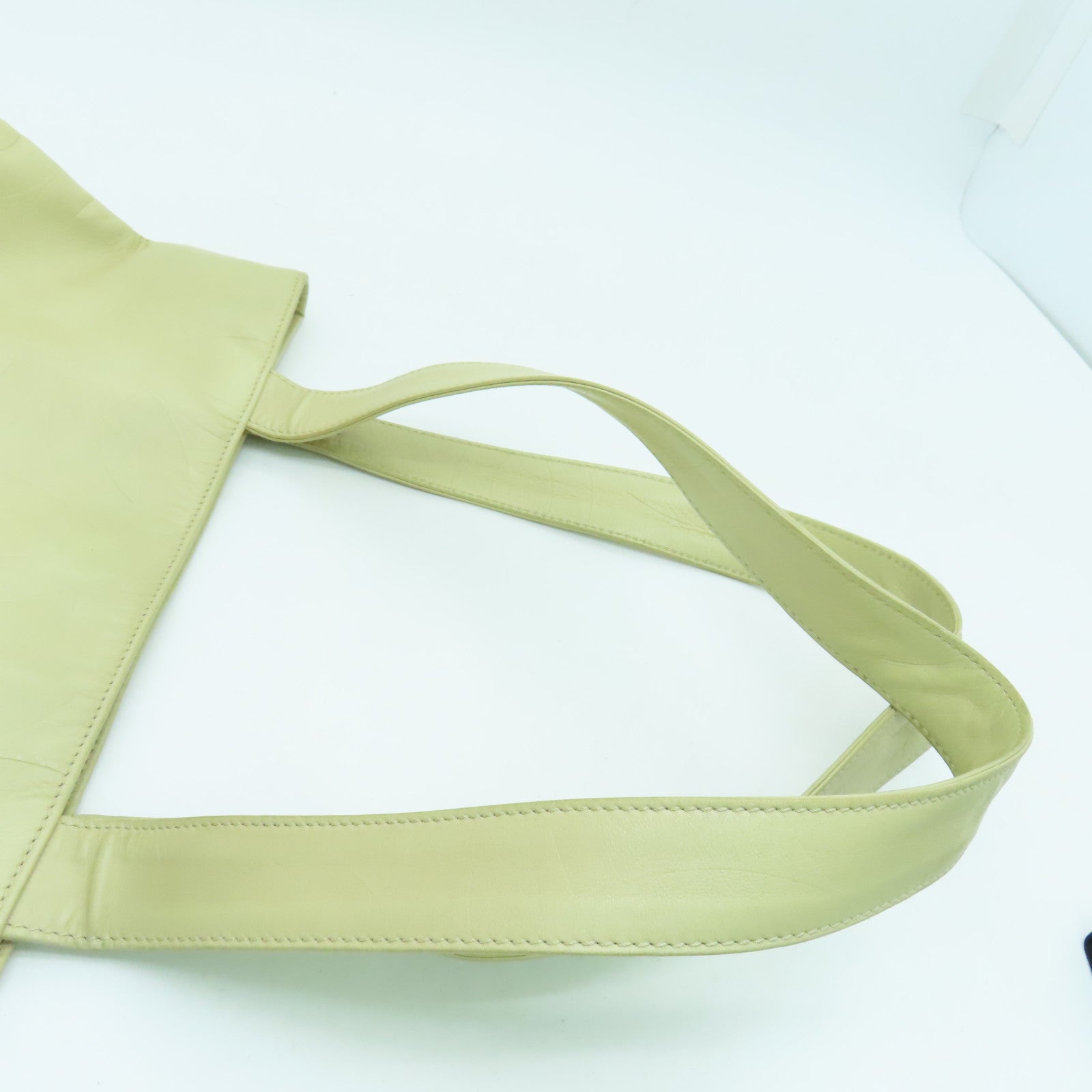 CHANEL 羊皮皮革Shoulder Bag肩背袋米色