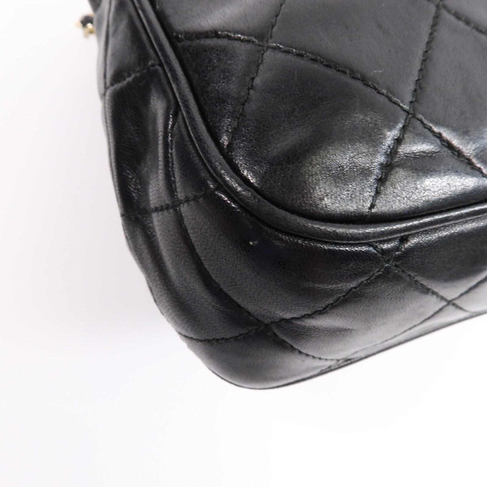 CHANEL 羊皮皮革Vintage Chain Shoulder鏈帶肩背袋