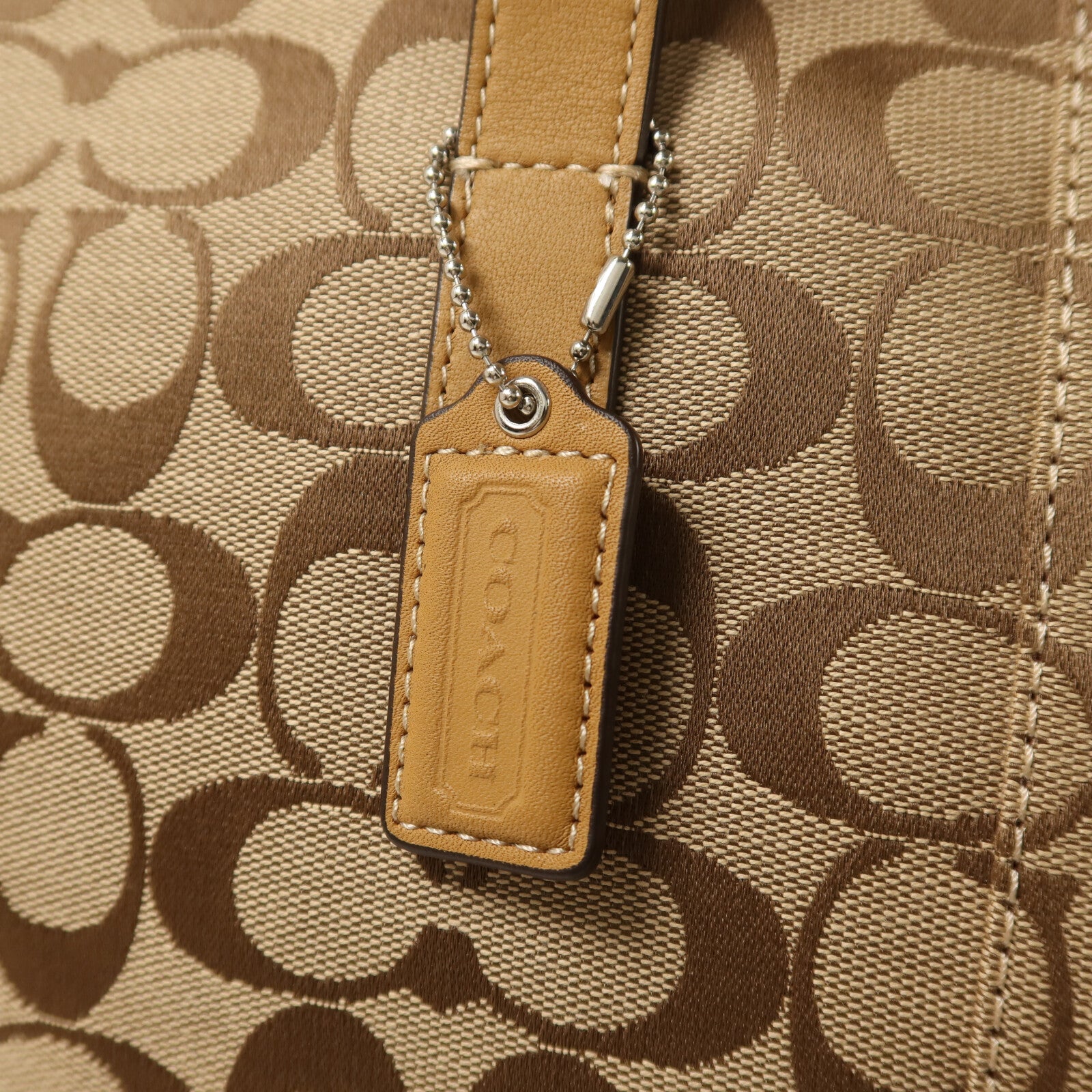COACH 【激減優惠】帆布2 Way Shoulder銀扣手挽肩背兩用袋