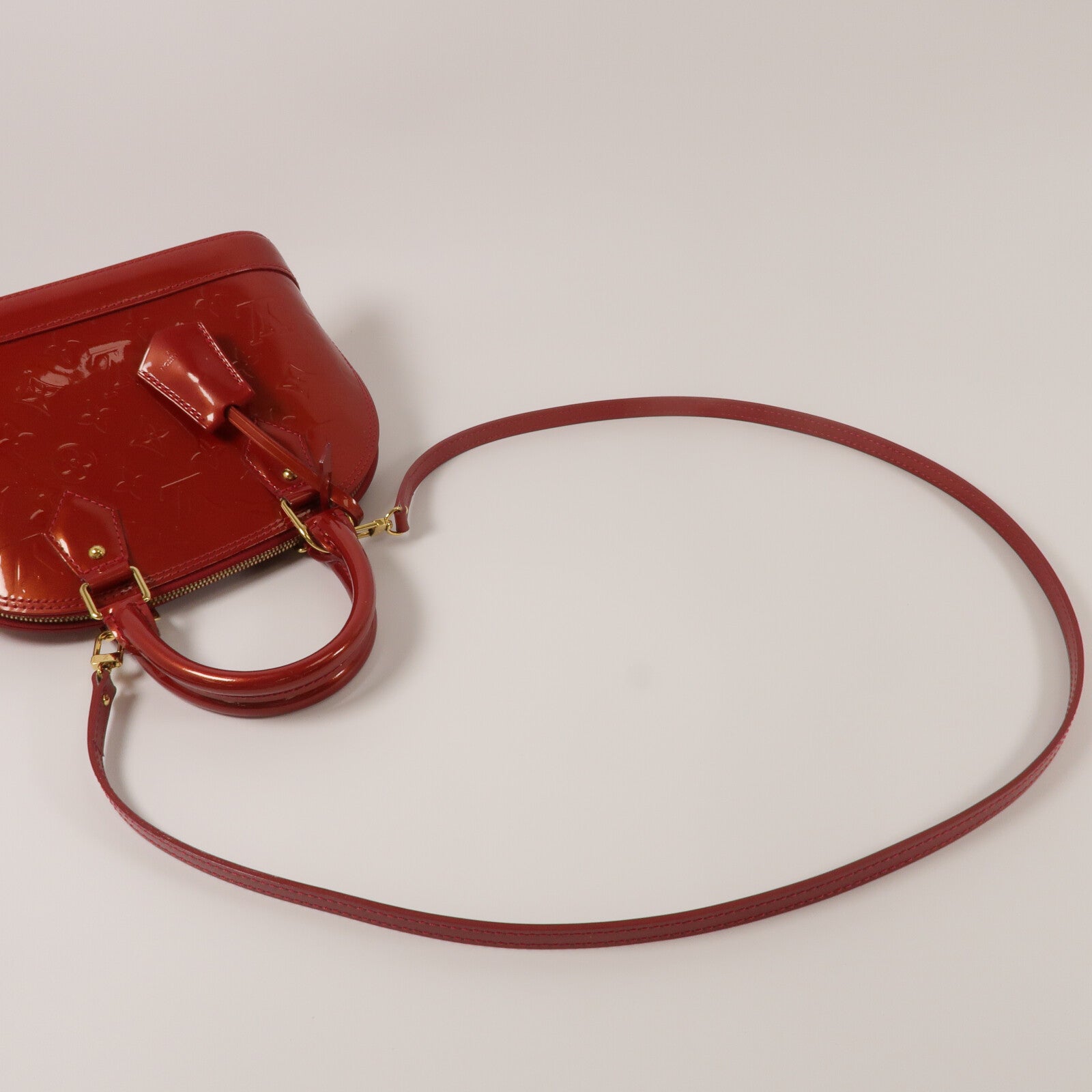LOUIS VUITTON Monogram Vernis Alma BB手挽肩背兩用袋