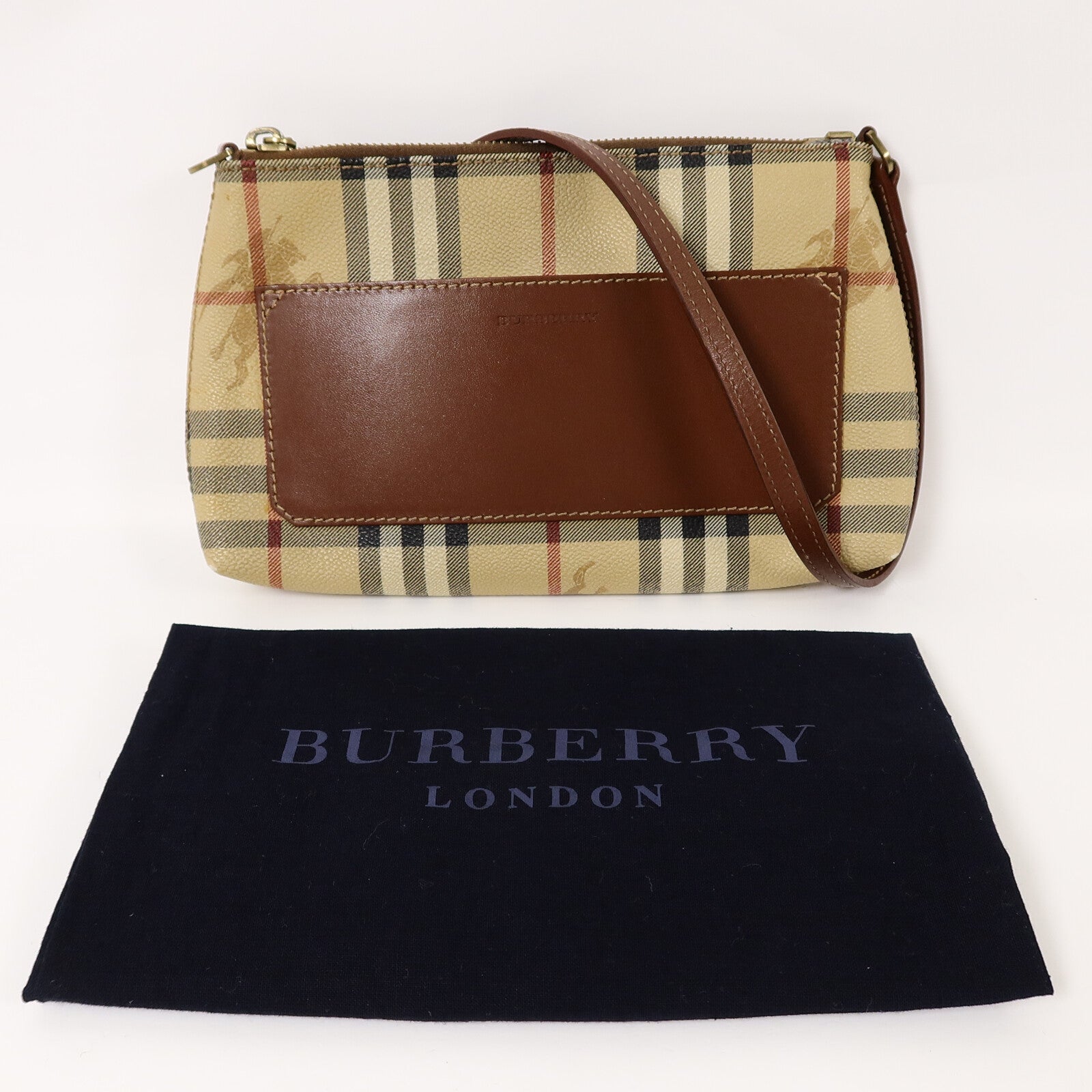 BURBERRY 塗層帆布Pouch手拿包