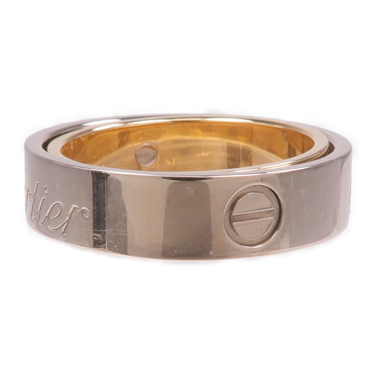 CARTIER 18K白金/玫瑰金Secret Love Ring戒指Cartier#55/US#7.25