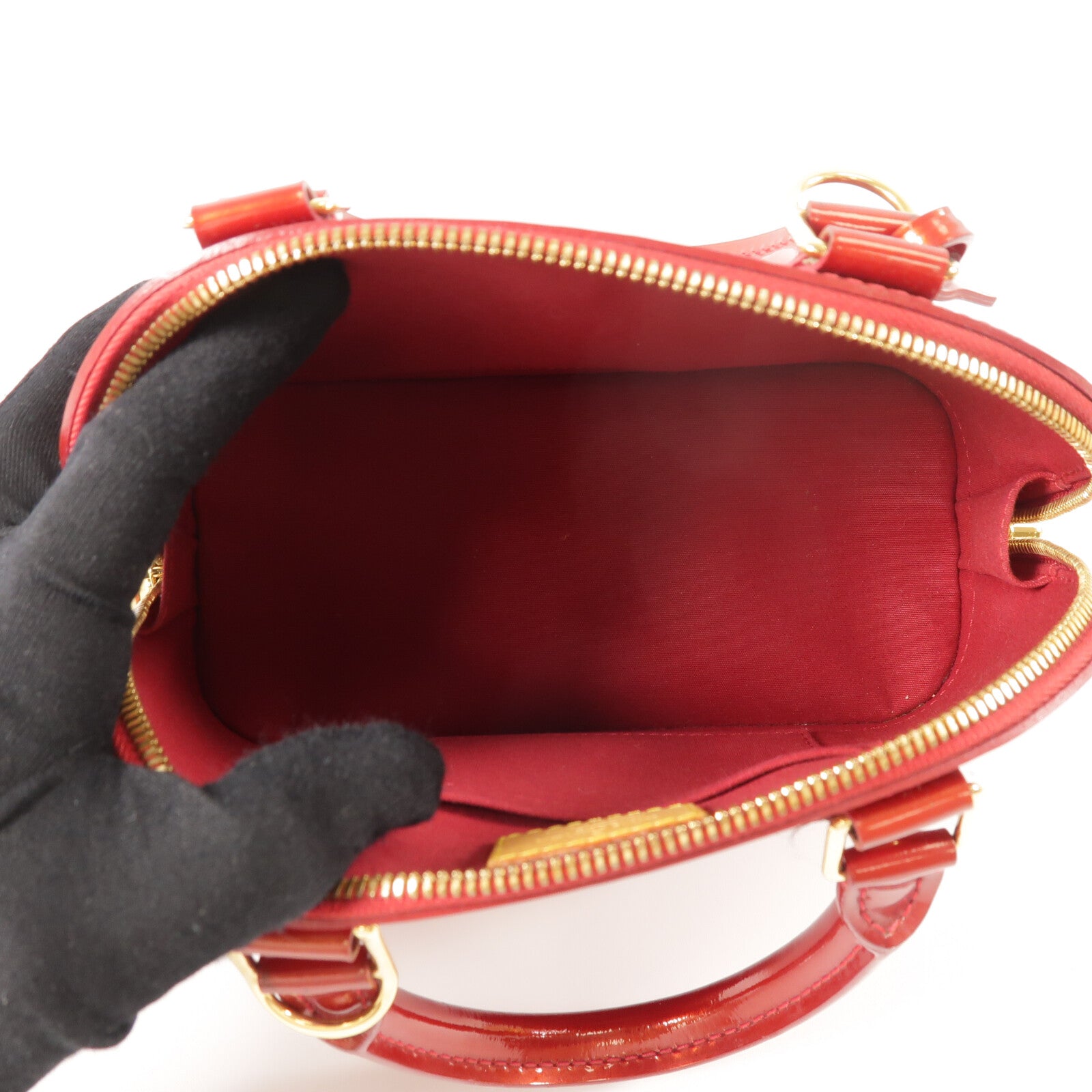 LOUIS VUITTON Monogram Vernis Alma BB手挽肩背兩用袋