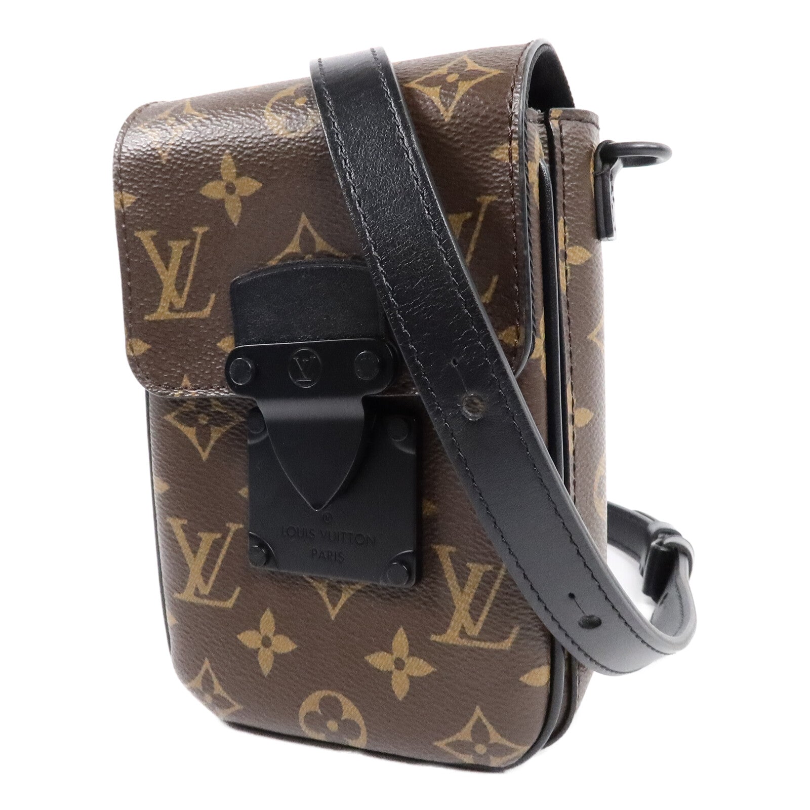 LOUIS VUITTON Monogram Macassar S-Lock肩背袋