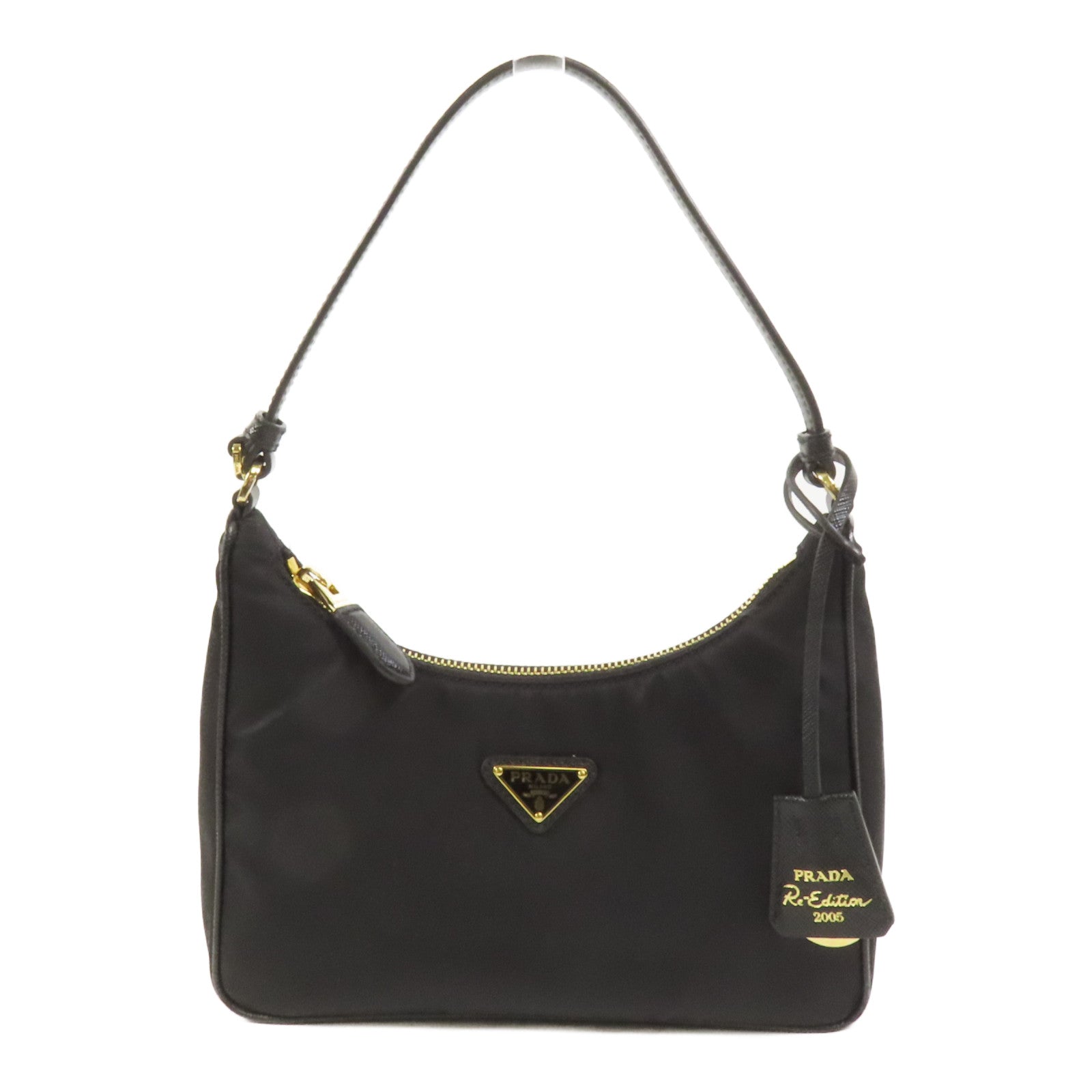 PRADA 尼龍Re-Edition 2005金扣手挽袋