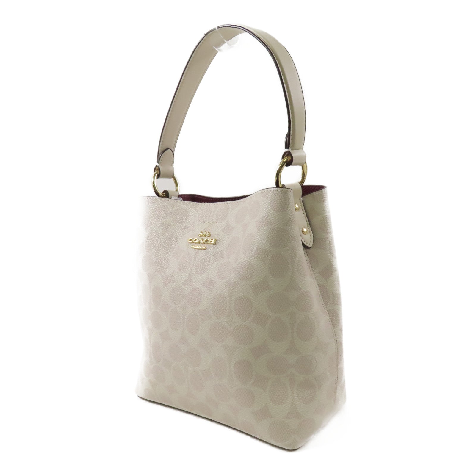 COACH 塗層帆布2 Way Shoulder金扣手挽肩背兩用袋