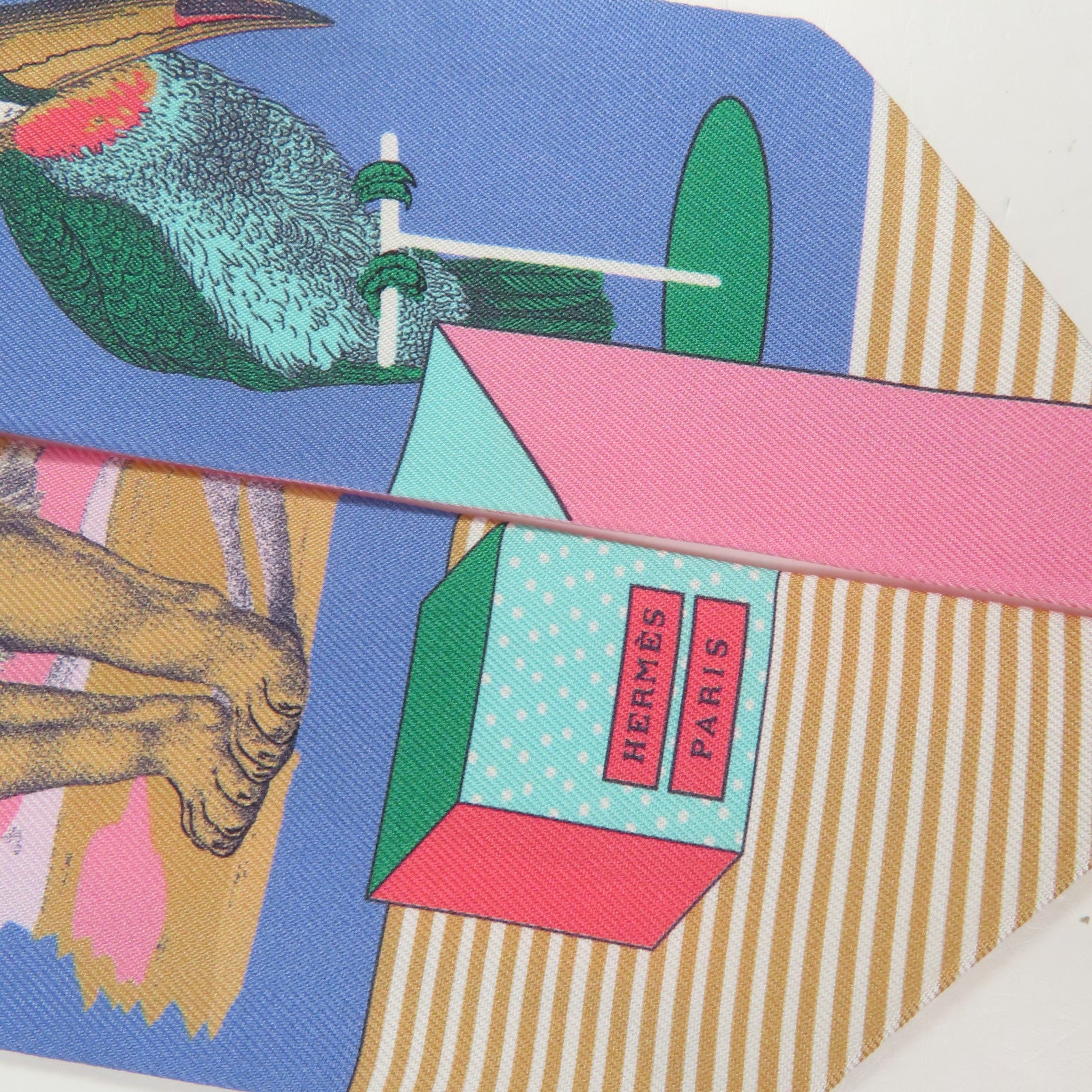 HERMES 絲質Twilly絲巾