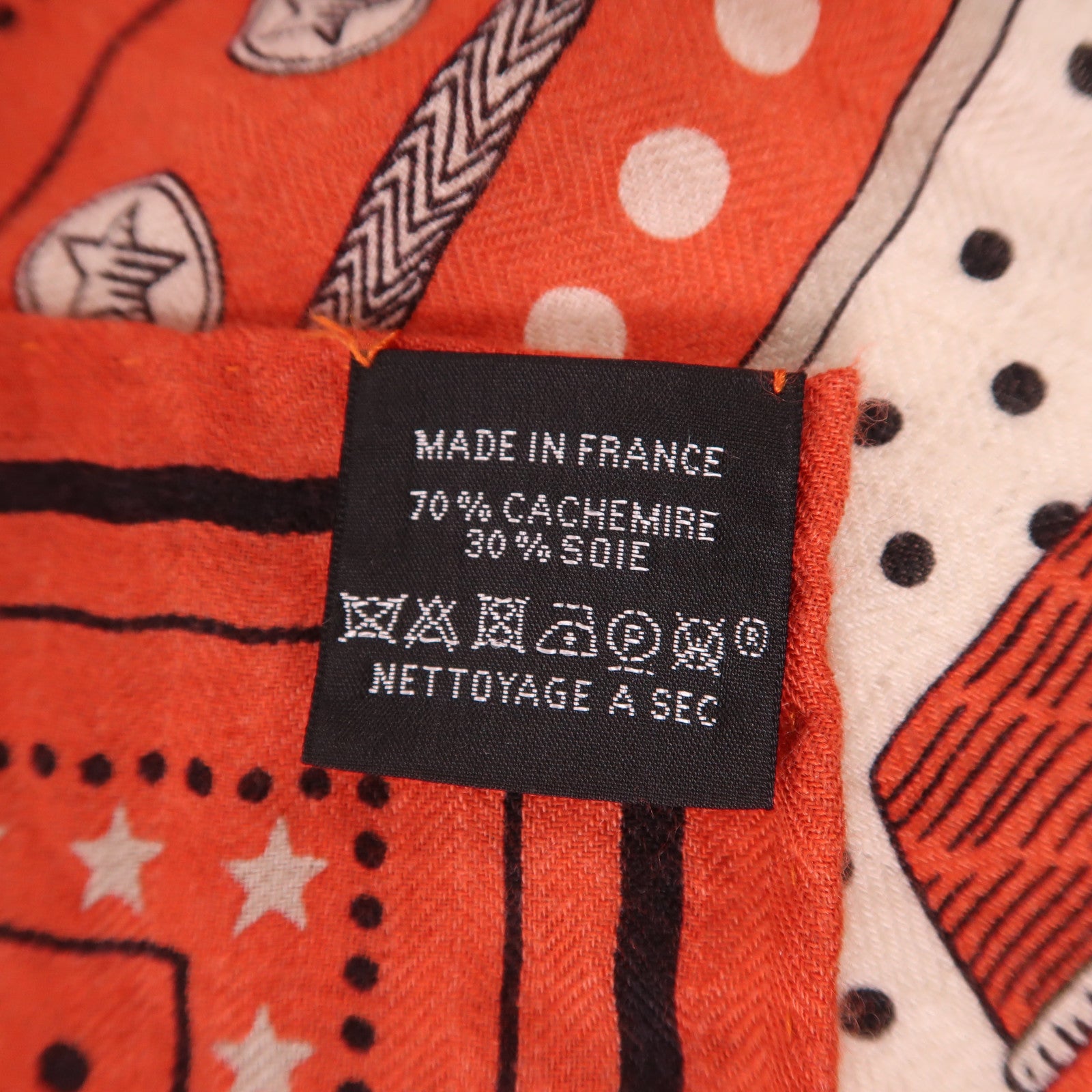 HERMES 羊絨/絲質Scarf 140X140絲巾Rouge Tomate