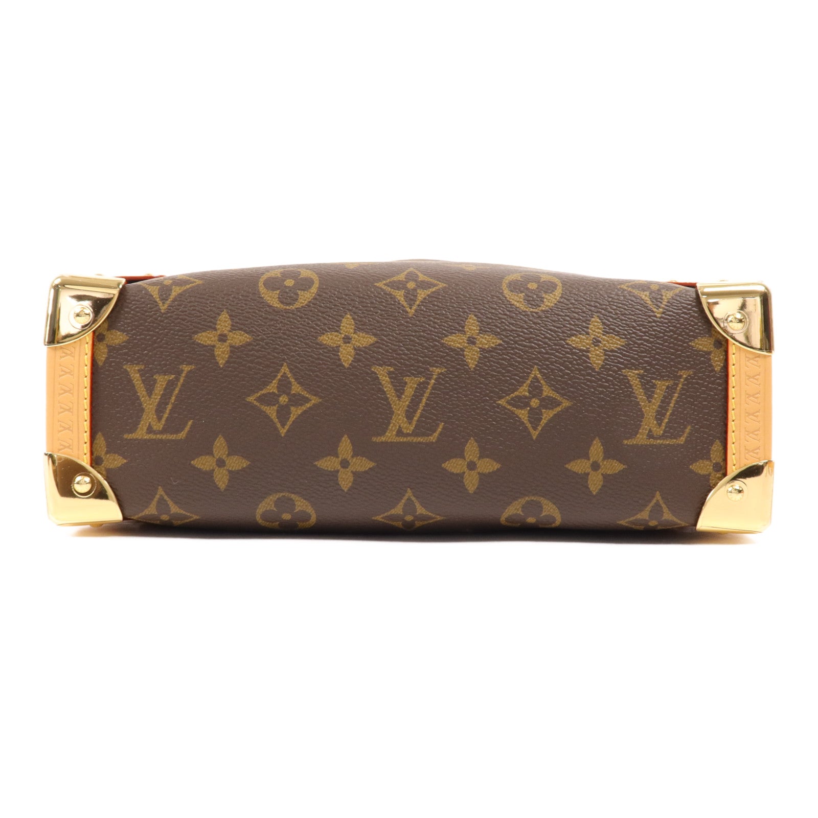 LOUIS VUITTON Monogram Side Trunk MM金扣手挽肩背兩用袋