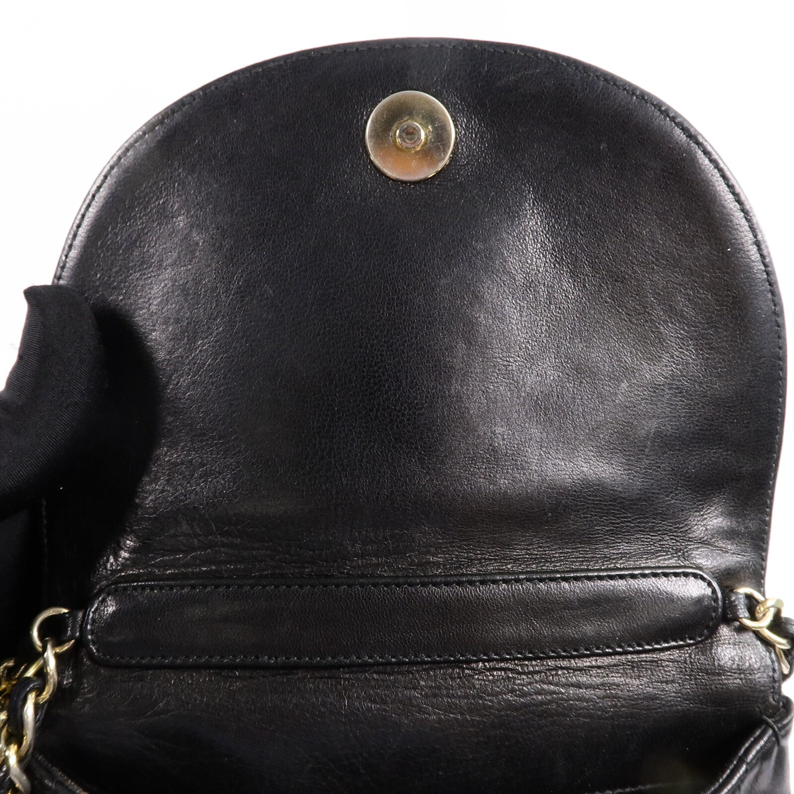 CHANEL 羊皮皮革Vintage Chain Shoulder鏈帶肩背袋