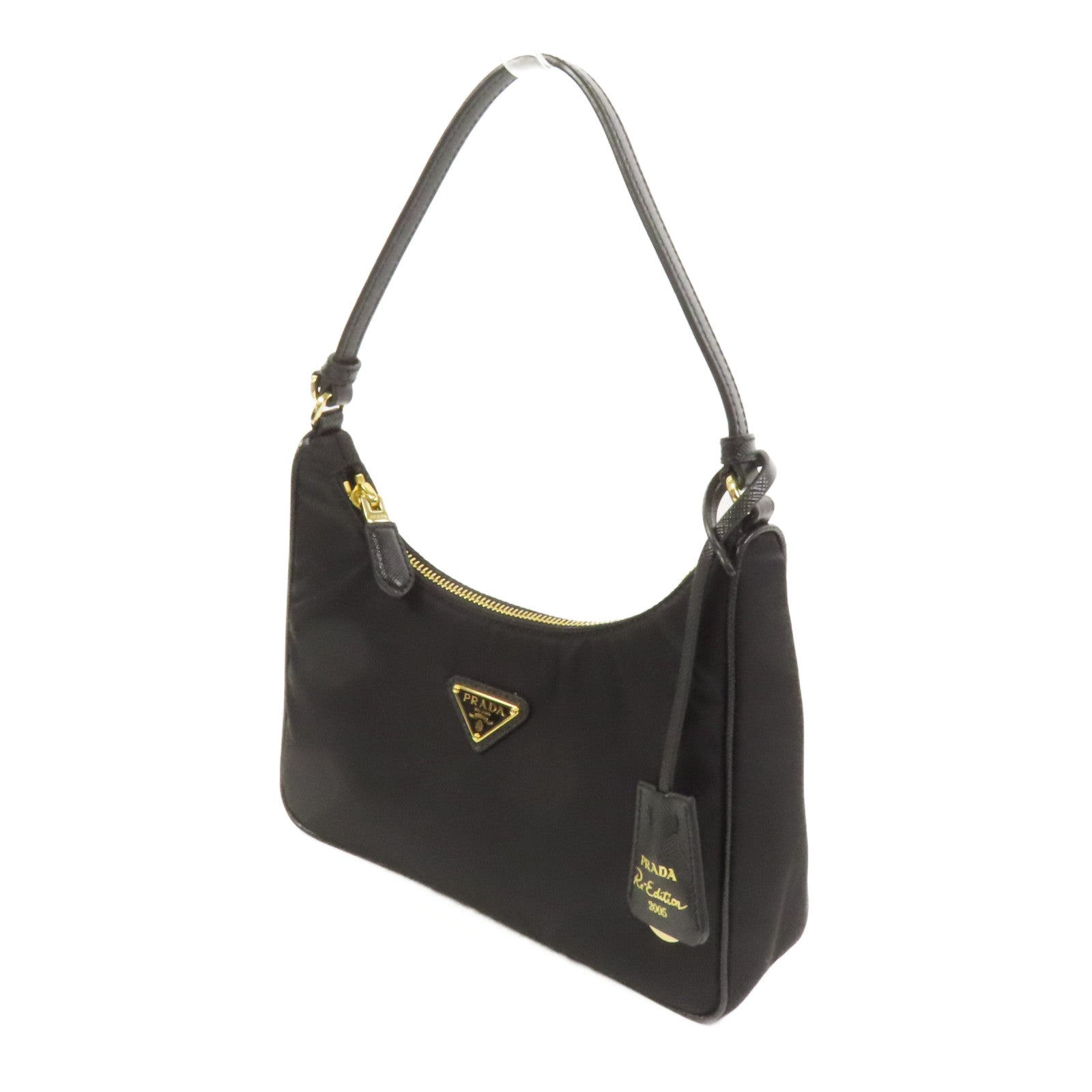 PRADA 尼龍Re-Edition 2005金扣手挽袋