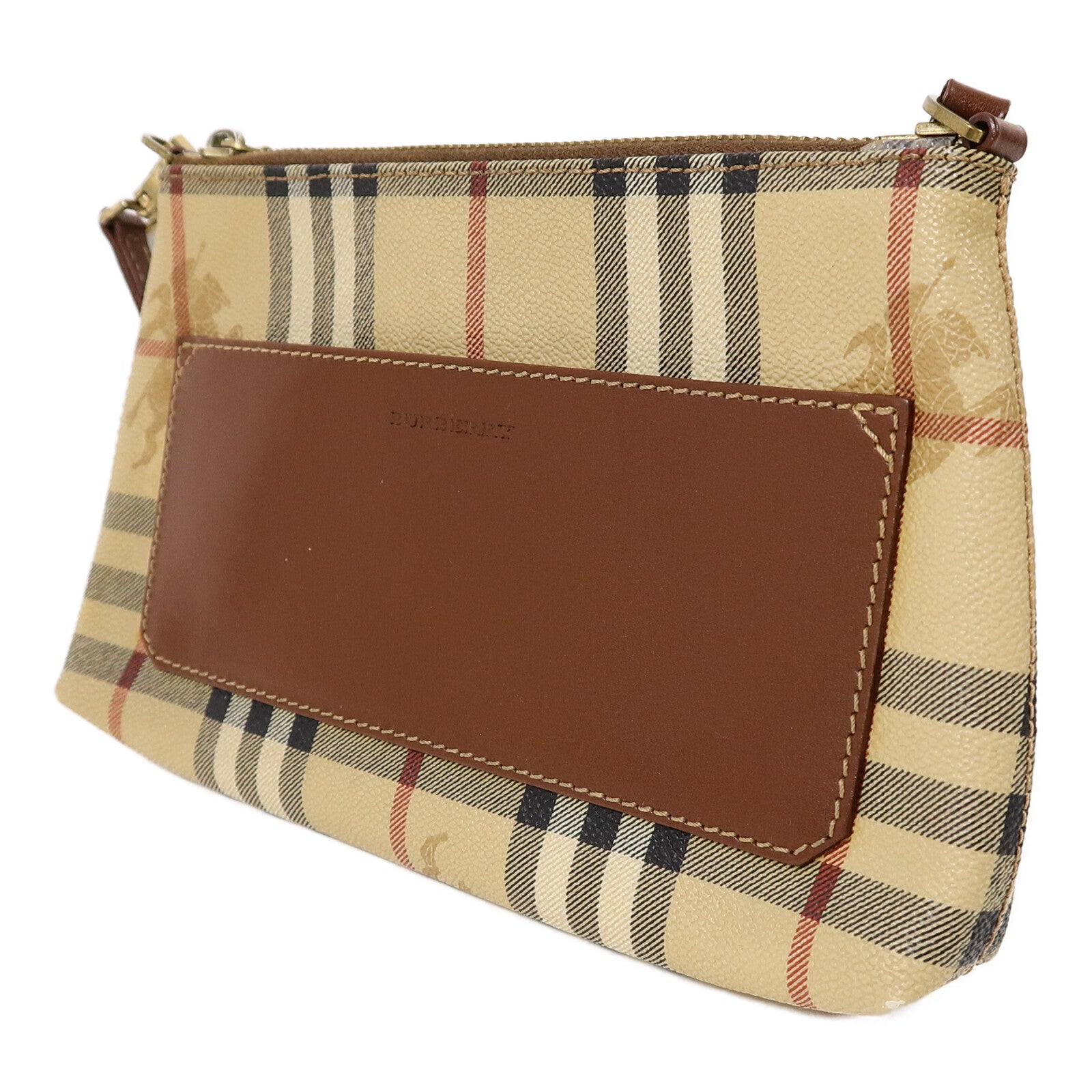 BURBERRY 塗層帆布Pouch手拿包